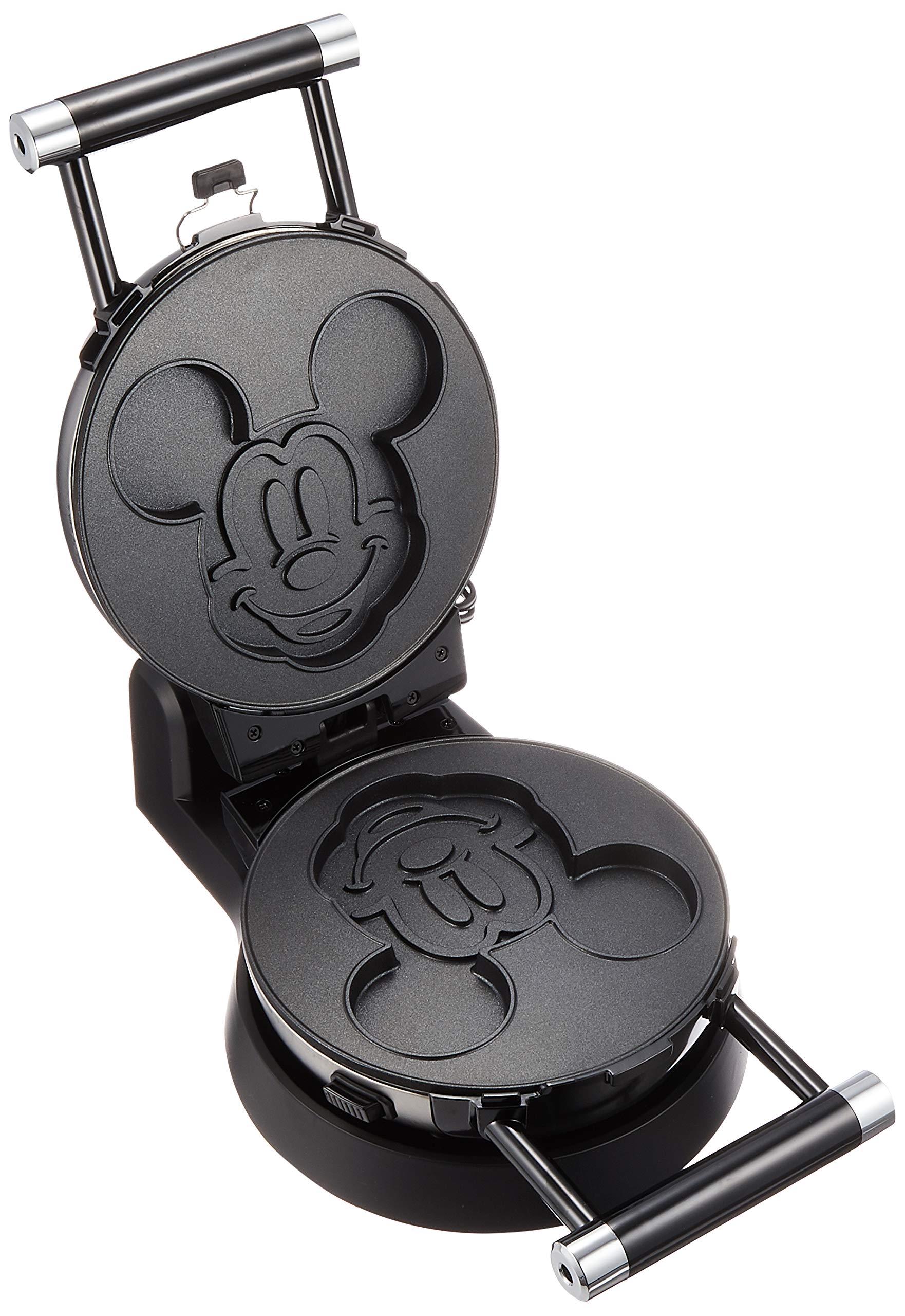 Original Japanese Doshisha Waffle Maker Disney Mickey Mouse Character Waffle Iron (WAFU-100SI) - Silver - Perfect for Breakfast, Kids Parties & Disney-Themed Events