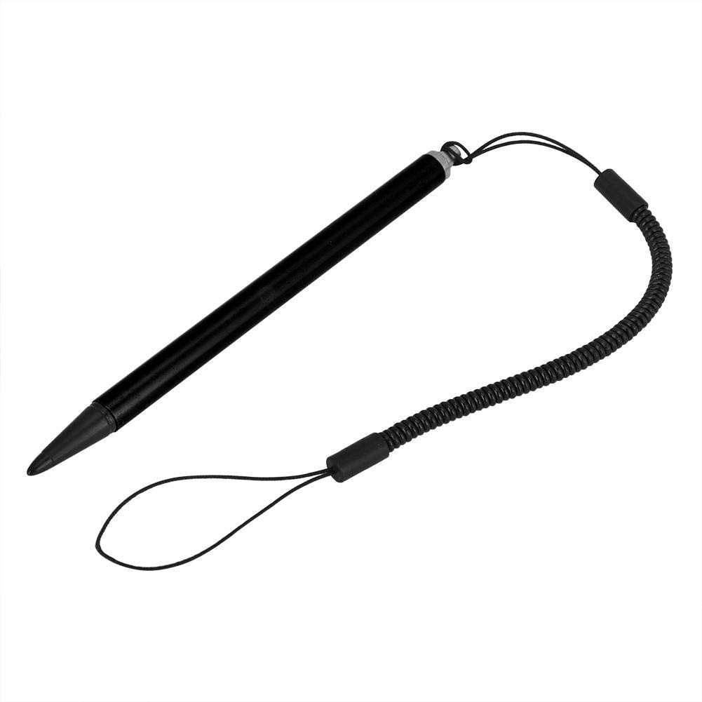 Universal Stylus Pen for Touch Screens - Black/Silver/Red Resistive Touch Pen with Hanging Lanyard | Compatible with POS Systems, PDAs, Navigation Devices & Digital Drawing | Perfect for Retail, Warehouse, Delivery and Outdoor Use (Black)