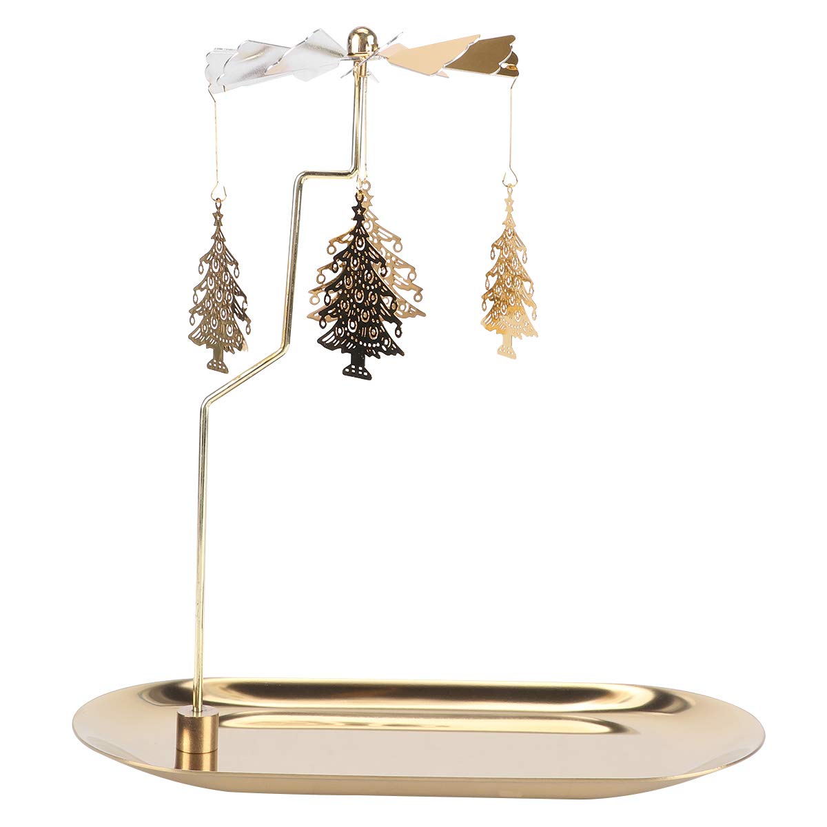 ABOOFAN Christmas Tree Tray Candle Holder - Festive Rotating Candle Stand with Iron Base for Holiday Decor, Aromatherapy & Tabletop Display - Perfect for Xmas Home Decor, Party Centerpiece & Relaxing Ambiance