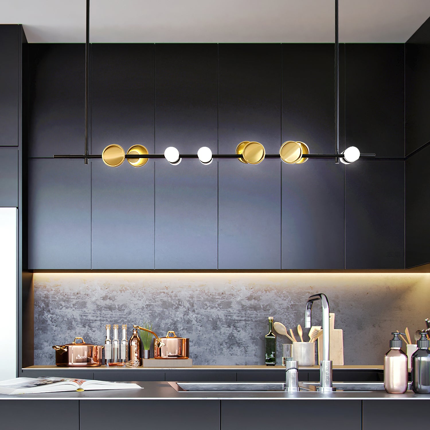 Modern Cilon Disc Pendant Light - Sleek Minimalist Ceiling Fixture for Dining Room, Kitchen Island & Living Room Decor - Energy Efficient LED Hanging Light for Home & Office