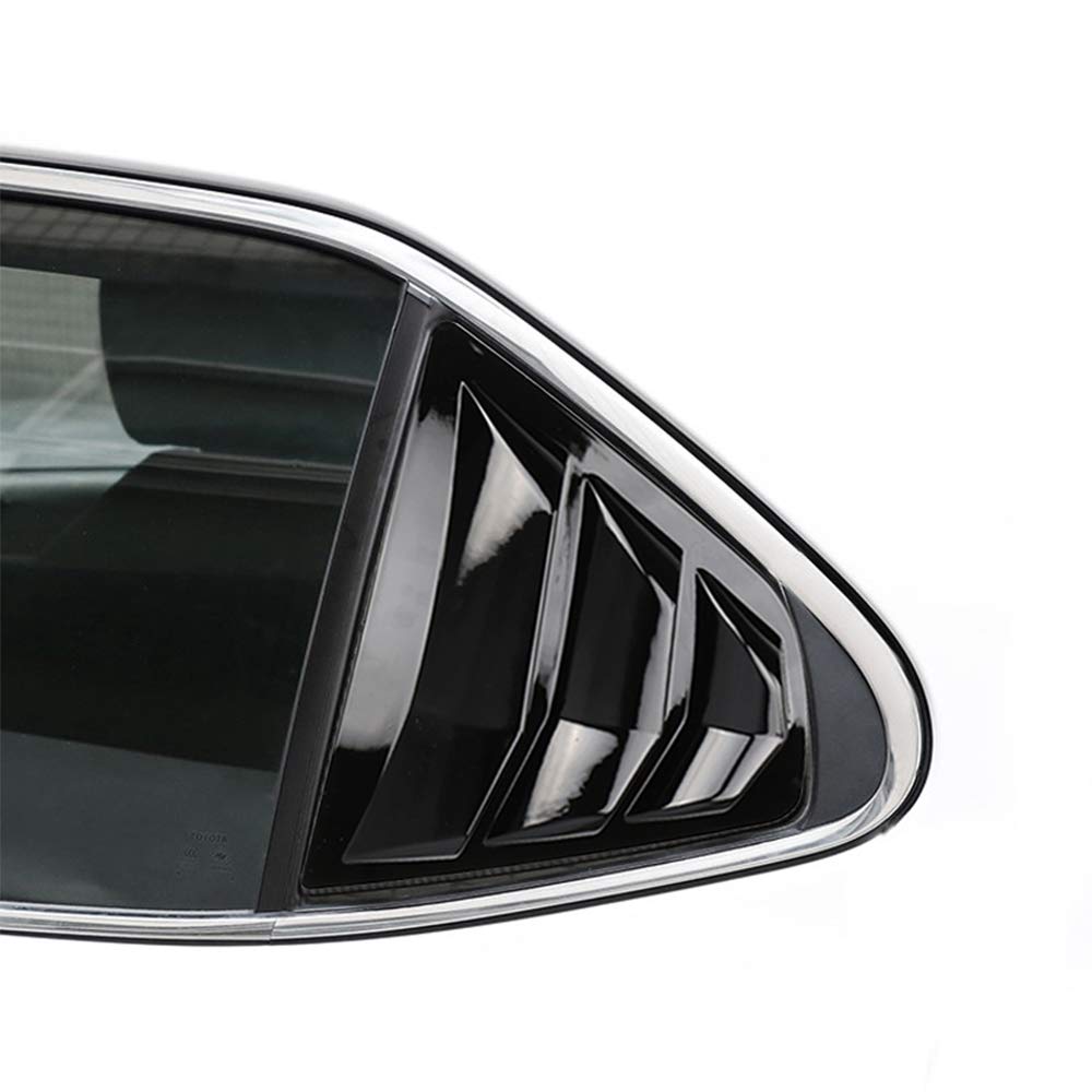 2018-2019 Toyota Camry Side Window Louvers - Glossy Black Car Vent Cover Trim | Sleek Exterior Accessories for Enhanced Style & Sun Protection