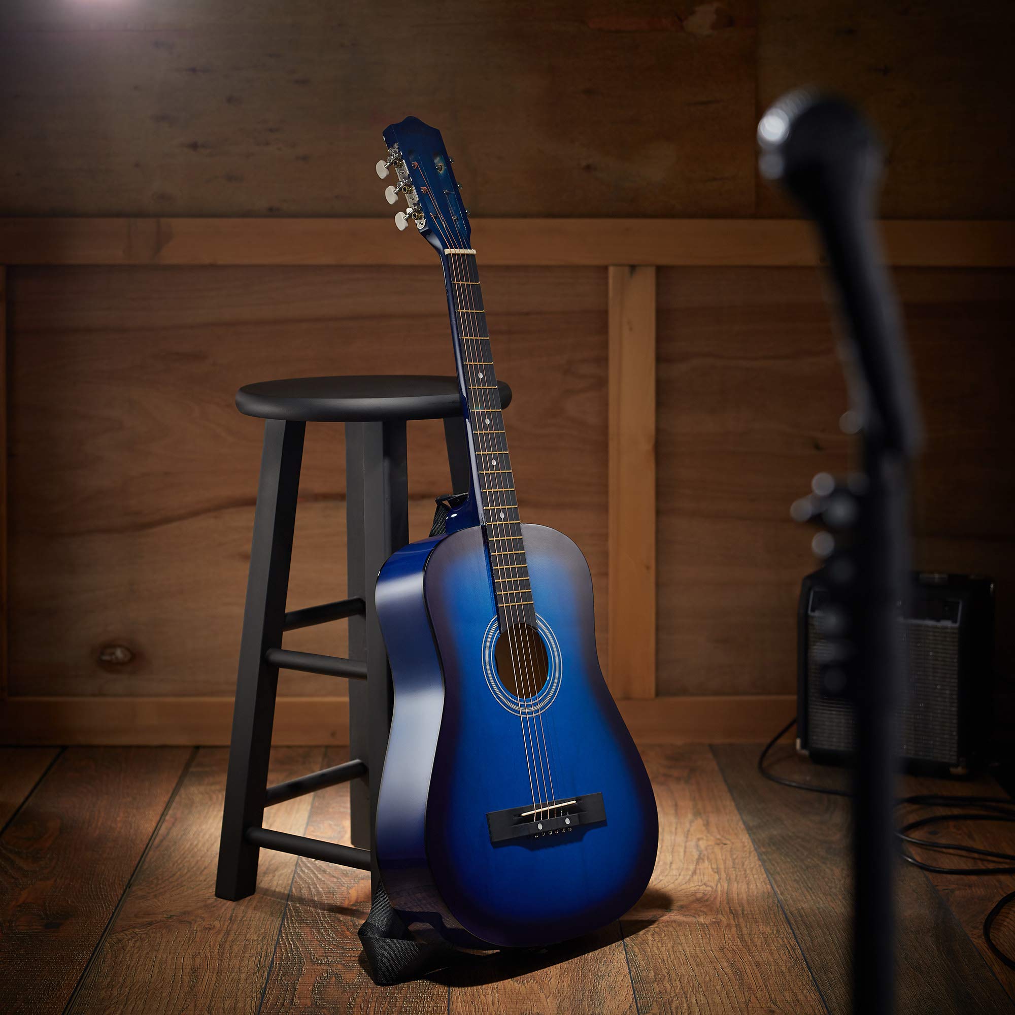 Ashthorpe 38-inch Beginner Acoustic Guitar Starter Kit (Blue) - Full Package with Gig Bag, Strings, Strap, Tuner, Picks & Accessories - Perfect for Kids, Teens & Adult Beginners Learning Guitar at Home, School or Camp