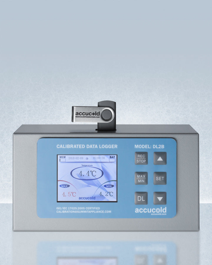 Accucold USB Digital Data Logger (DDL) DL2BKIT - Temperature & Humidity Monitor for Food Storage, Pharmaceuticals & Laboratories - FDA Compliant Cold Chain Monitoring Device