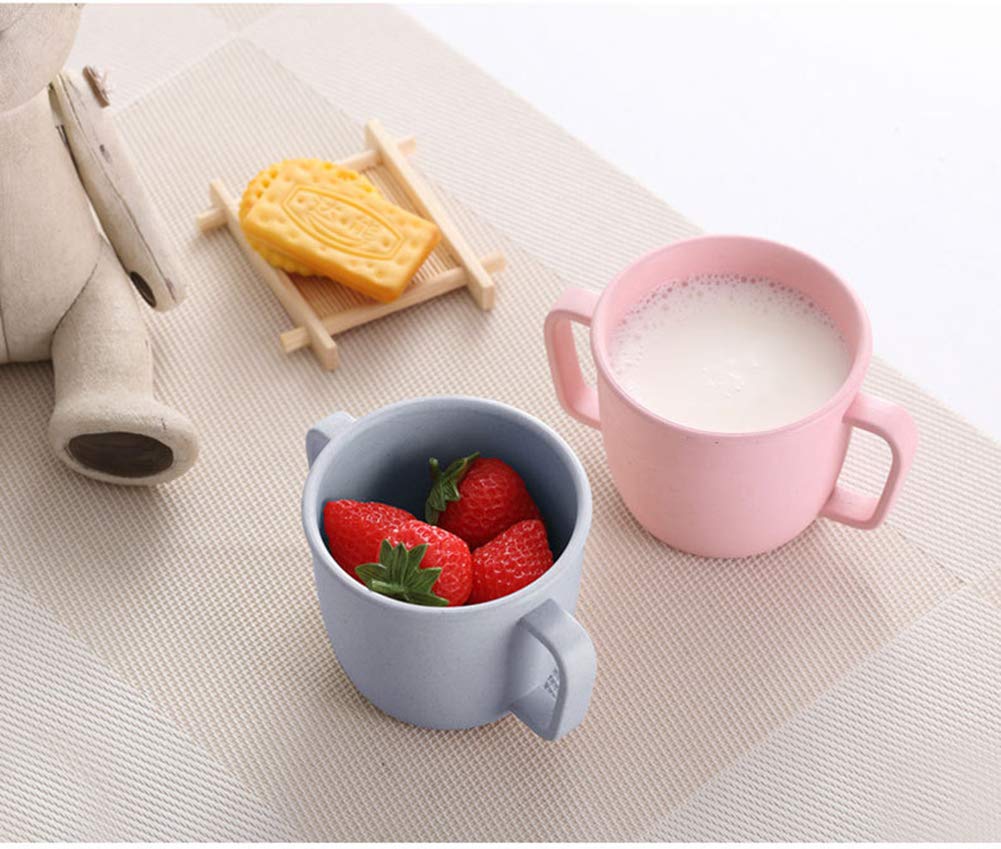 Bamboo Fiber Tumbler Mug Set - 4pcs Unbreakable 230ml Cups for Adults & Kids - Perfect for Water, Milk, Juice, Tea - Ideal for Home, Office, Travel & Outdoor Activities