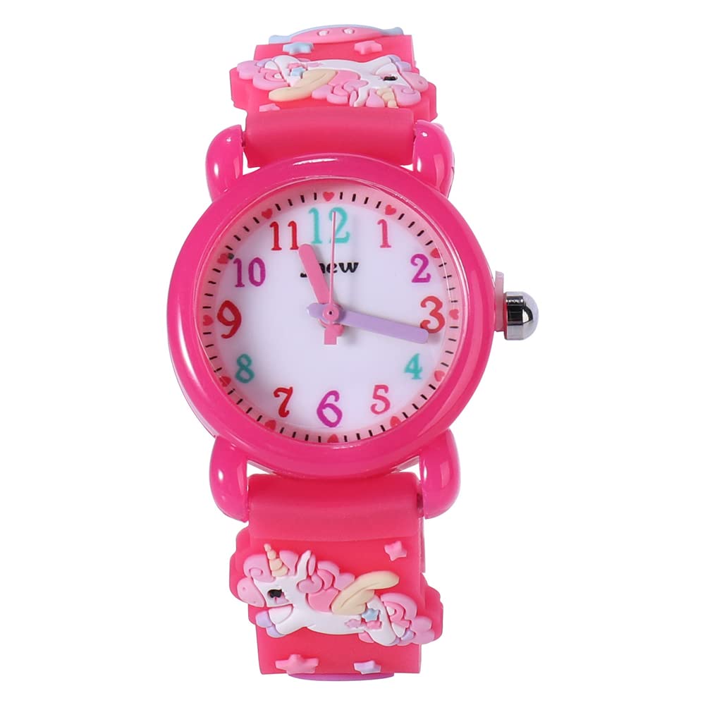ELEOPTION Kids Analog Digital Watch for Girls & Boys - Waterproof 3D Cute Cartoon Silicone Strap Watch - Perfect Birthday Gift for Toddlers | School, Playtime & Everyday Wear
