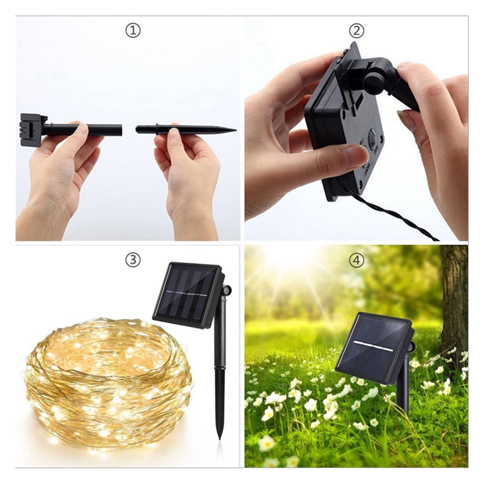 Solar Powered LED Fairy String Lights - 30M 300LED Waterproof Outdoor Solar Lights for Garden, Patio, Christmas & Wedding Decoration (Purple) | Perfect for Backyard, Party, Holiday & Romantic Ambiance Lighting