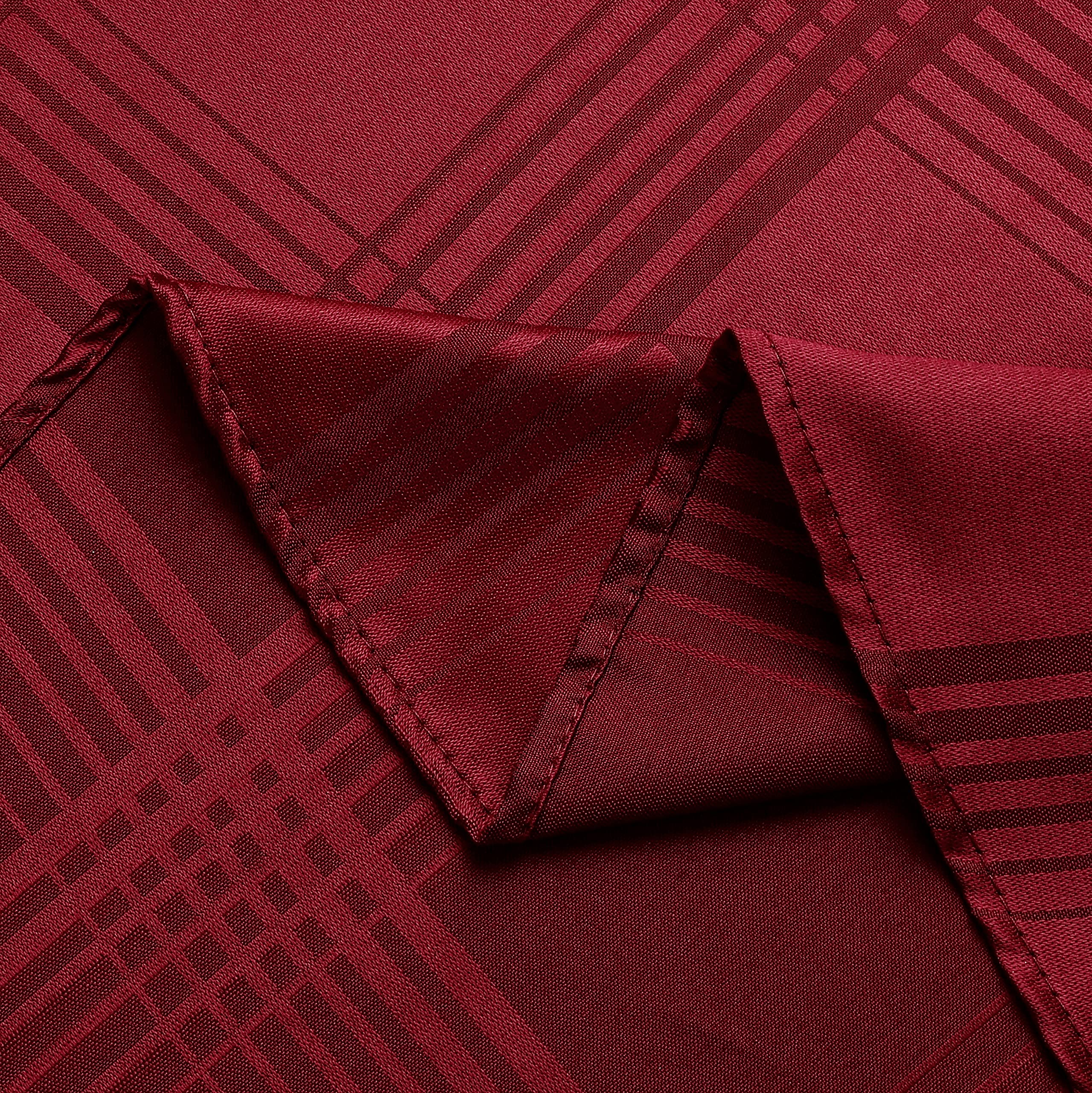60 Inch Round Washable Polyester Tablecloth - Red Plaid Checkered Table Cover for Kitchen & Dining Room | Reusable, Fits Round Tables | Perfect for Parties, Holidays & Everyday Dining