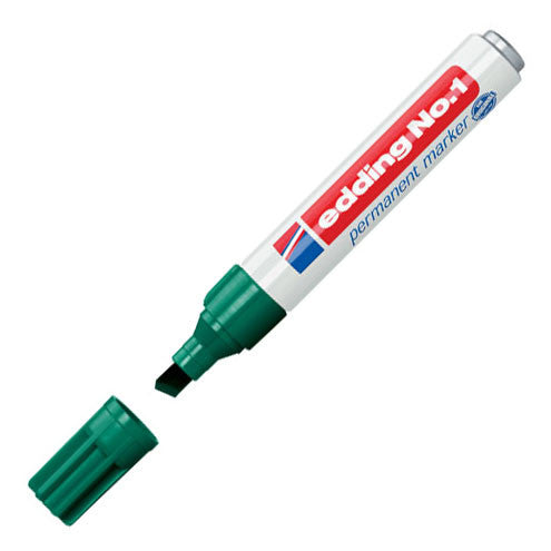 edding No.1 Permanent Marker Pen - Black Ink, Fine Point, Quick-Drying - Ideal for Office, School, and Home Labeling
