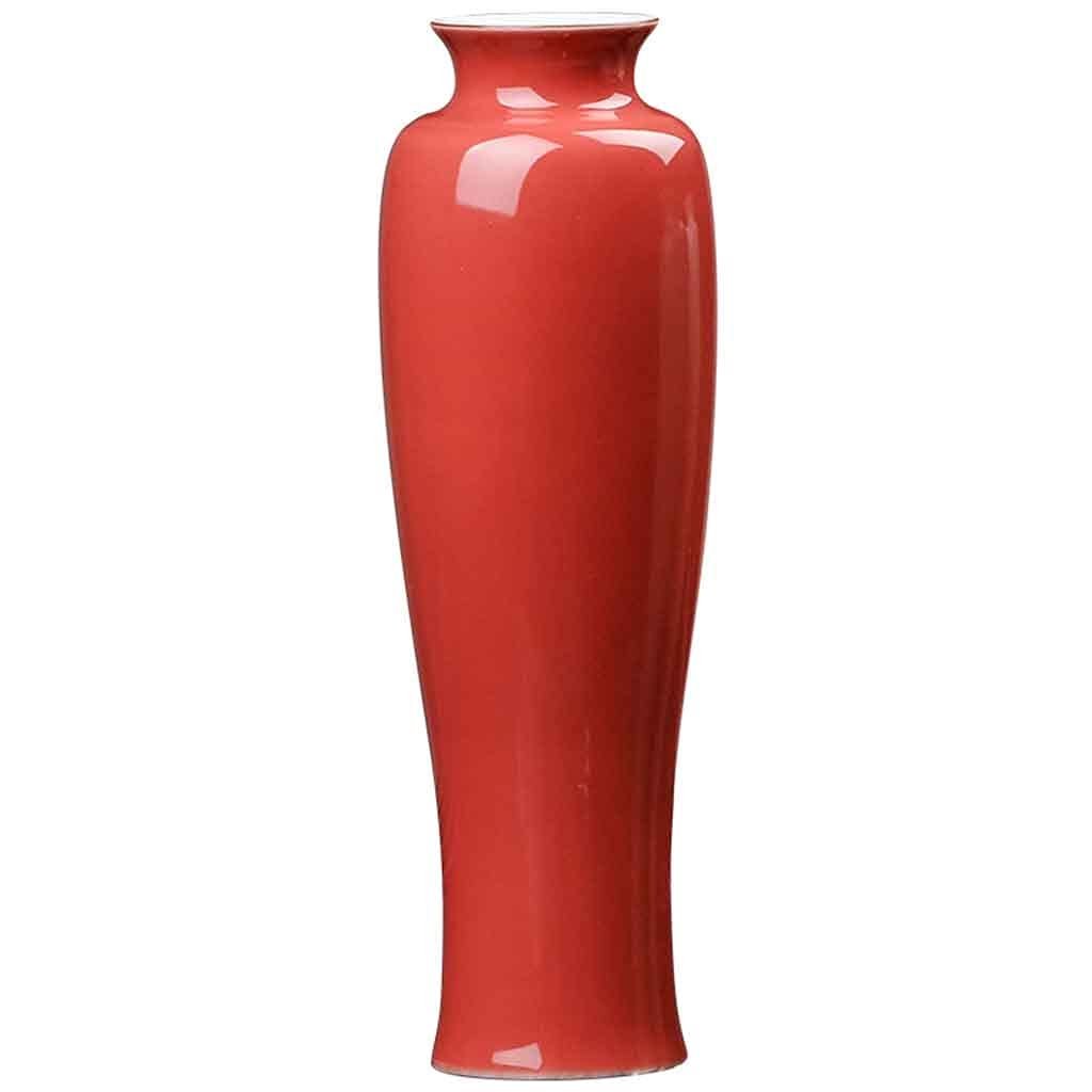 Modern Ceramic Vases for Home Decor - Handcrafted Orange Dried Flower Vases, Elegant Living Room Centerpiece & Desktop Decoration | Perfect for Boho Chic Interiors, Wedding Centerpieces & Office Desk Decor