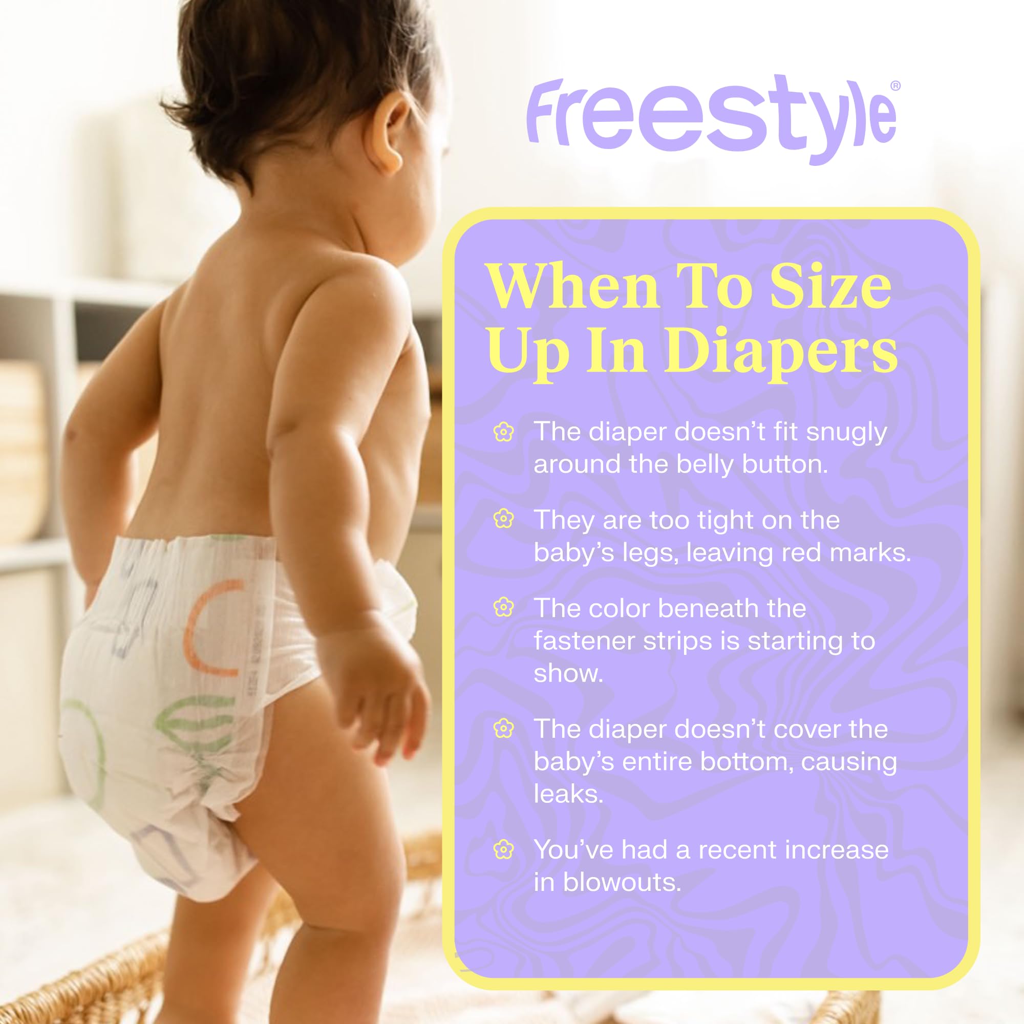 **Freestyle Size 5 Disposable Diapers – Hyper Absorbent, Non-Toxic & Ultra Soft for Sensitive Skin – 132 Count (25+ lbs) – Perfect for Overnight Use, Travel & Active Babies**