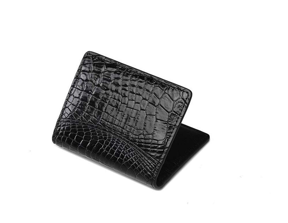 Premium Men's Leather Card Holder - Slim Crocodile Embossed Wallet for Credit Cards, ID & Photos (4×2.95×0.4 Inch) | Perfect for Business, Travel & Everyday Use