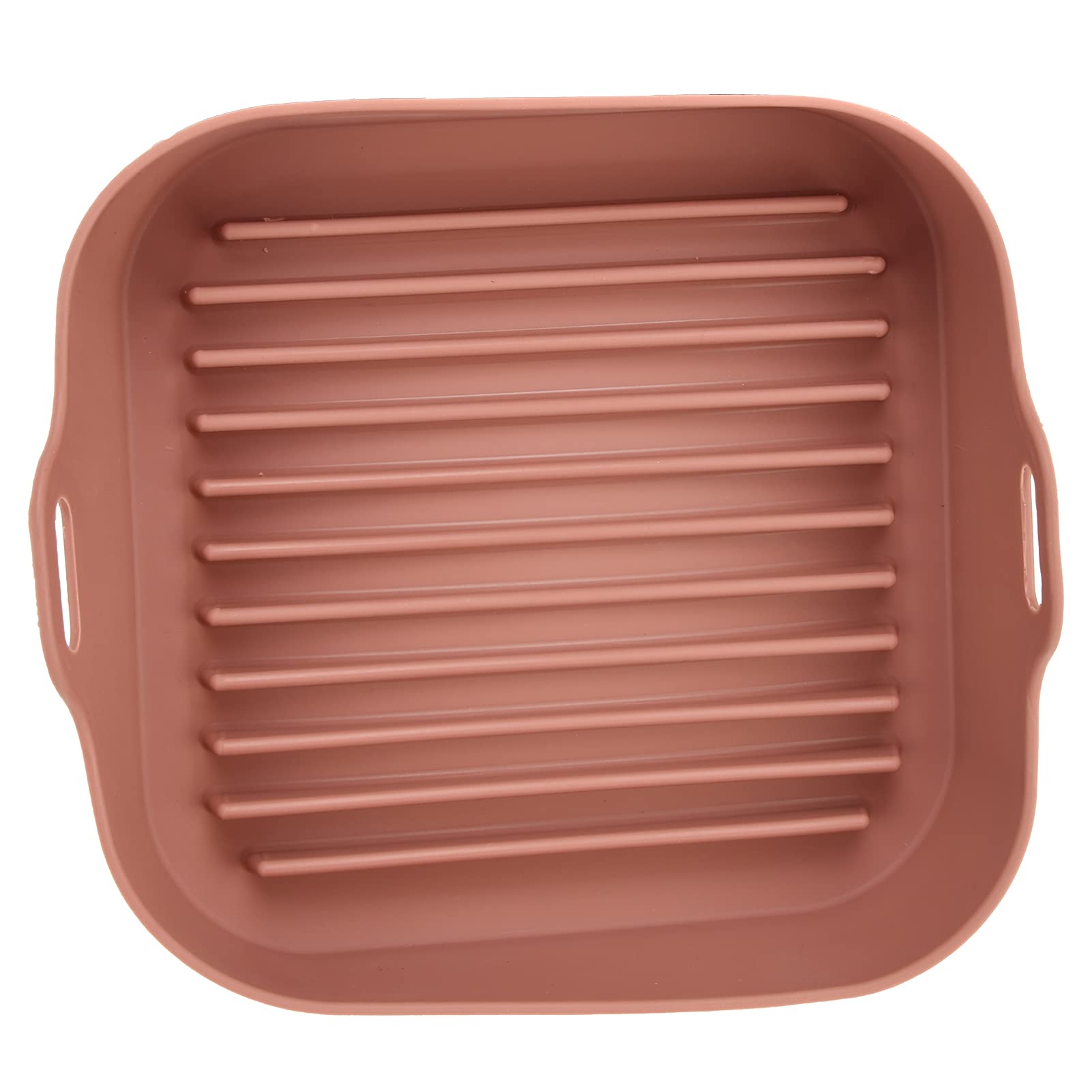 **Silicone Air Fryer Basket Replacement - 10 Inch Non-Stick Microwave Oven & Steamer Compatible - Durable & Easy to Clean (Brown) - Perfect for Healthy Cooking, Meal Prep & Reheating**