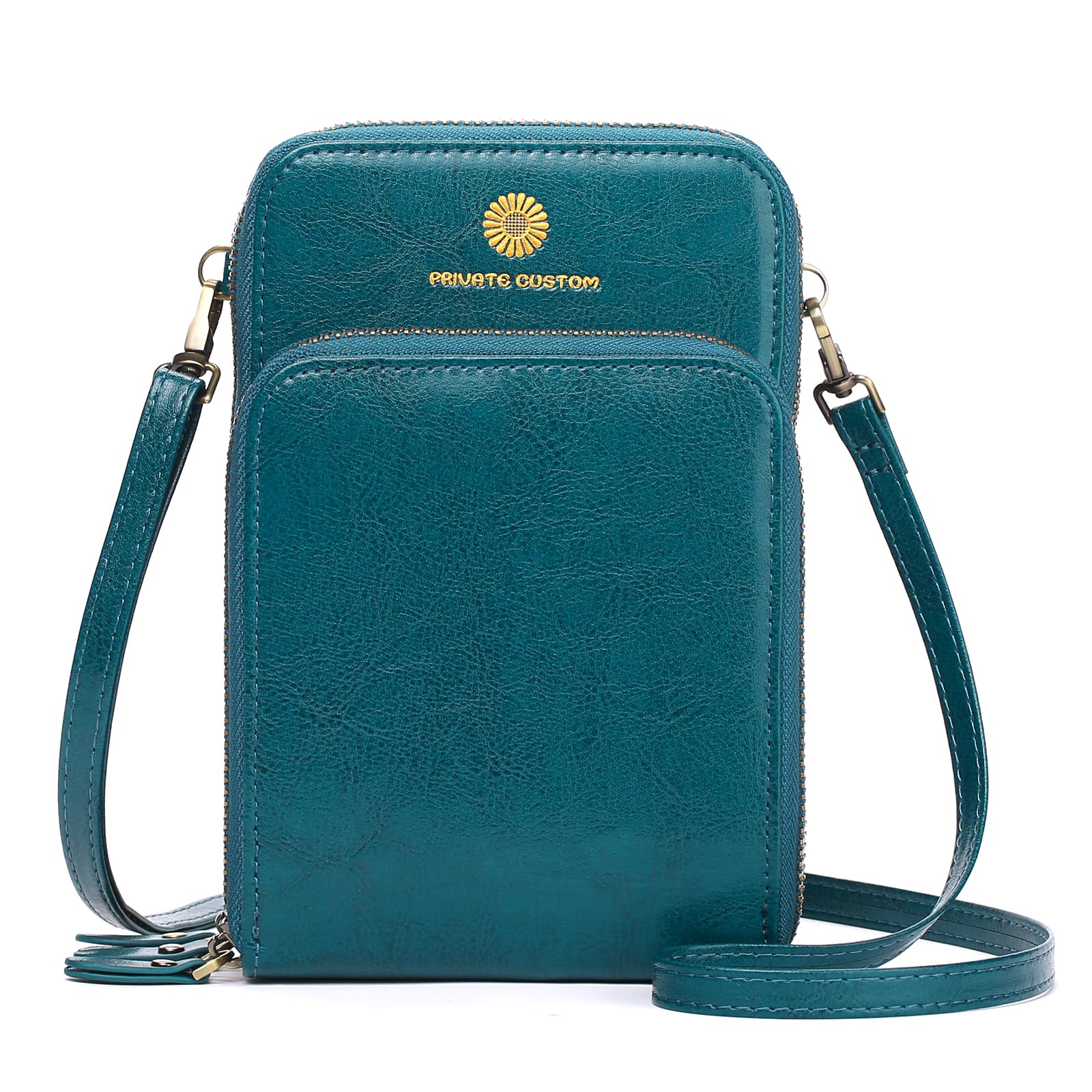 Genuine Leather Crossbody Phone Purse for Women - Multi-Compartment Small Shoulder Bag with Adjustable Strap | Perfect for Travel, Shopping & Everyday Use