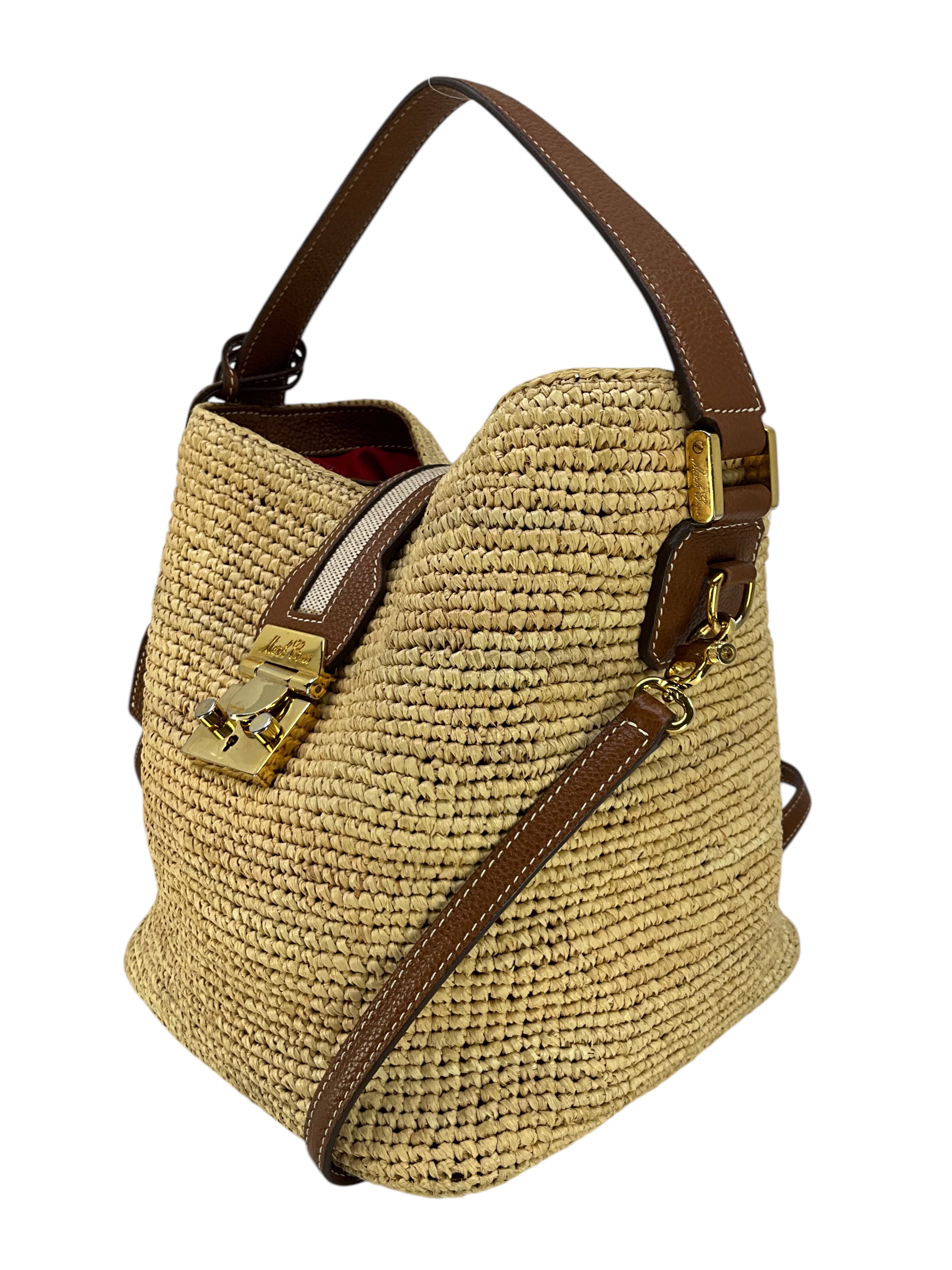 MARK CROSS Murphy Raffia Bag - Stylish Woven Straw Handbag for Women | Perfect for Summer, Beach, Travel & Everyday Use