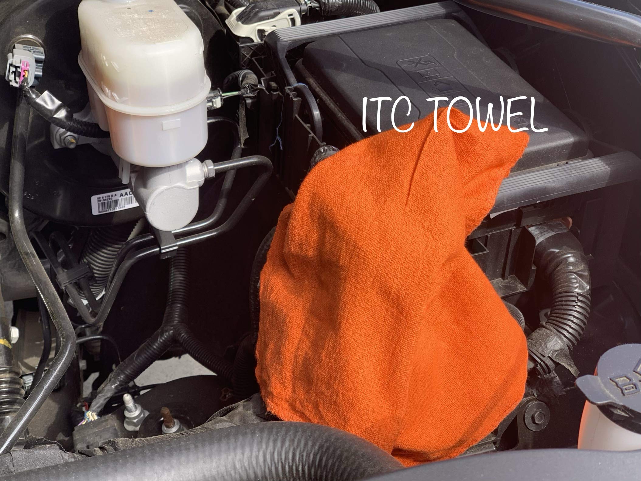 500 Premium Orange Shop Towels - 14x14 Inch Heavy-Duty Auto Mechanic Rags for Cleaning, Polishing & Workshop Use