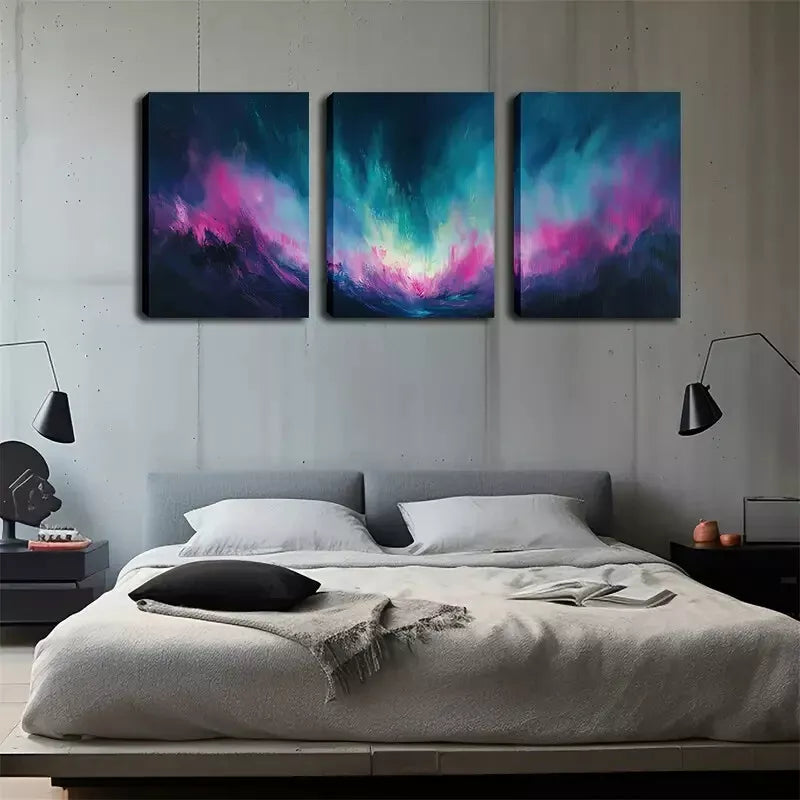 3-Piece 'Color of the Vast Sky' Wall Art Set - Framed Canvas 40x60cm (16x24in) - High Quality Print - 100% Australian Made - Ready to Hang - Perfect for Living Room, Bedroom & Office Decor