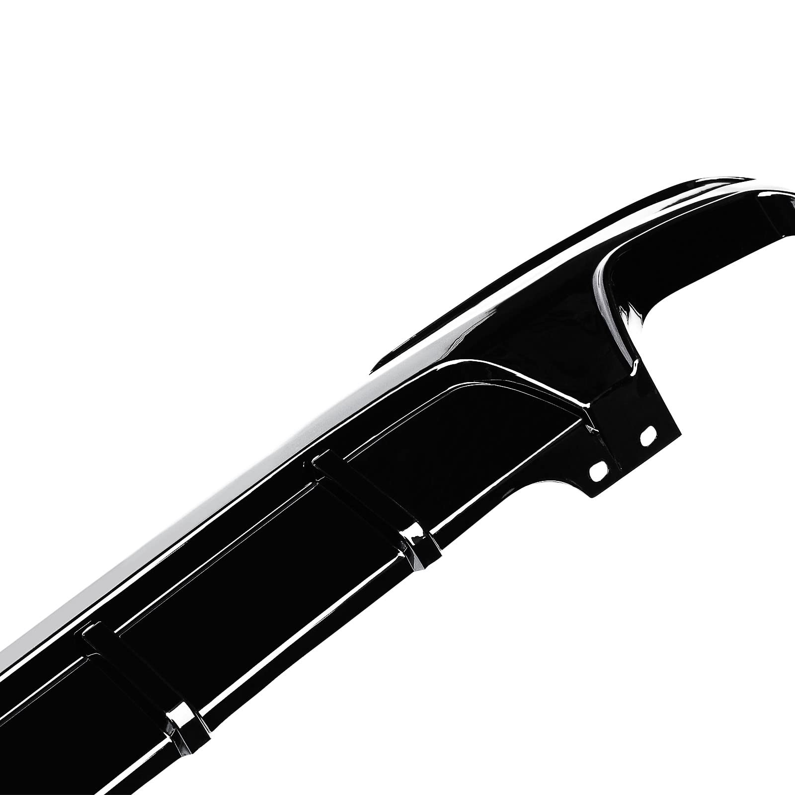 NINTE Rear Diffuser for 2011-2016 BMW 5-Series F10 520i 528i 535i 550i - MP Style Gloss Black Rear Bumper Lip with Dual Exhaust Cutouts - Perfect for Car Upgrades & Performance Enhancement