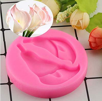 Premium AKM Calla Lily Petals Silicone Mold - Flower Shaped Fondant Cake Decorating Tools for Candy, Chocolate & Soap Making - Perfect for Wedding, Birthday & DIY Crafts