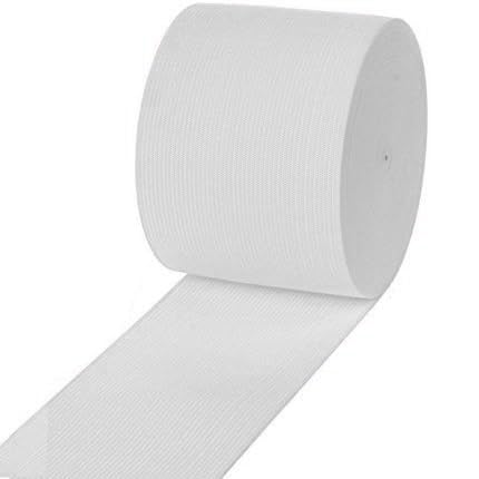 COTOWIN 3-Inch Wide White Heavy Duty Knit Stretch Elastic Band - 10 Yards Bulk Roll for Sewing, DIY Crafts, Waistbands & Upholstery Projects