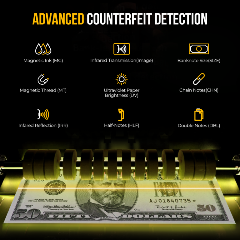 Kolibri KBR 1500 Mixed Bill Counter V2 - High Speed Money Counting Machine with UV/MG/IR Detection for Retail & Banking - Perfect for Cash Handling in Stores, Banks, and Small Businesses