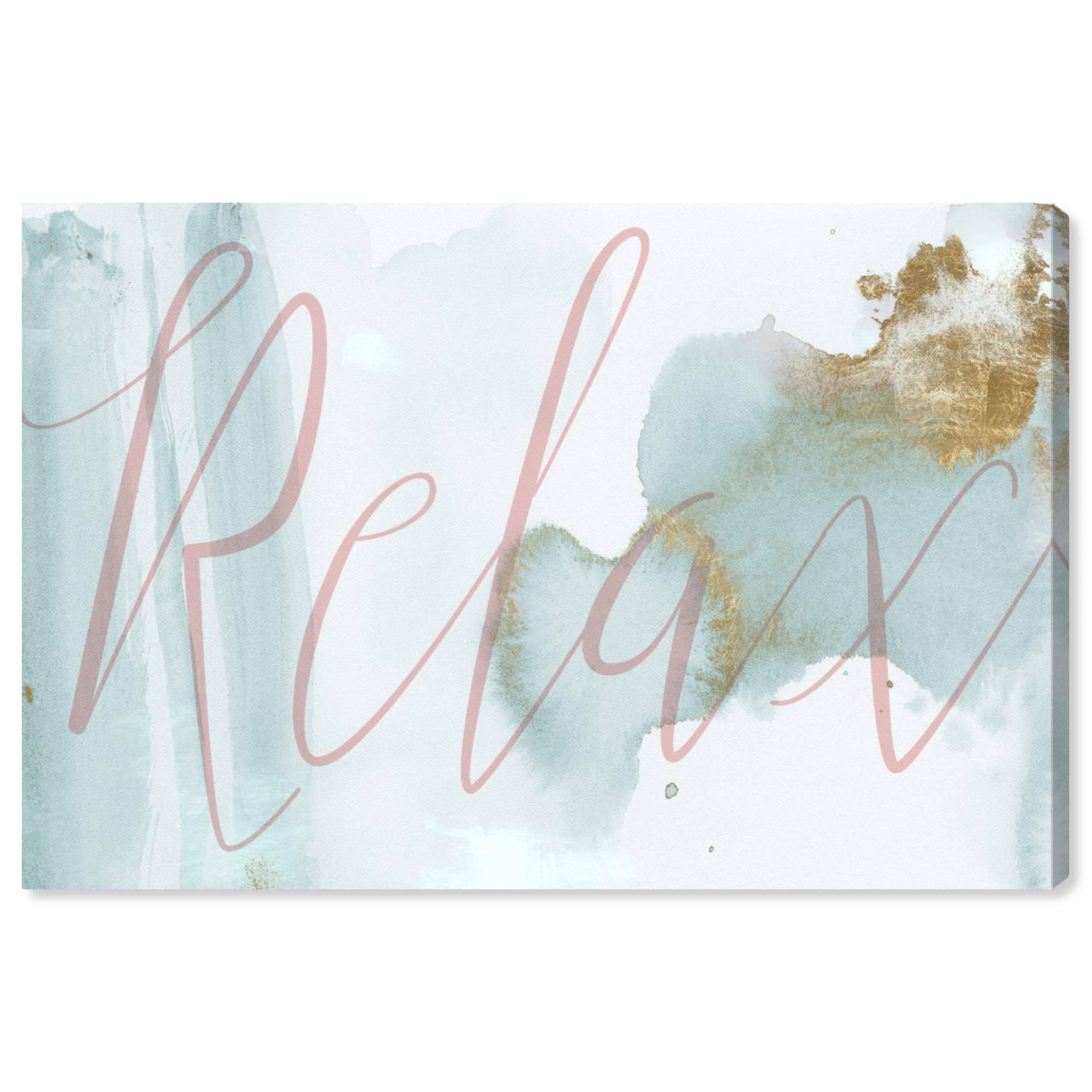 Relax Typography Wall Art Canvas Print - 36