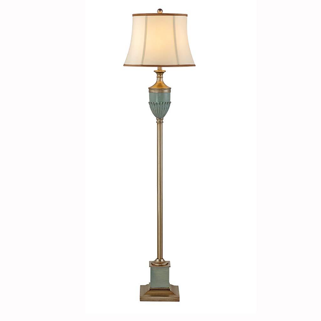 American Country Floor Lamp - Mediterranean Blue Living Room Standing Light, 64.5 Inches Tall with Foot Switch - Perfect for Cozy Home Decor, Reading Nook & Bedroom Ambience