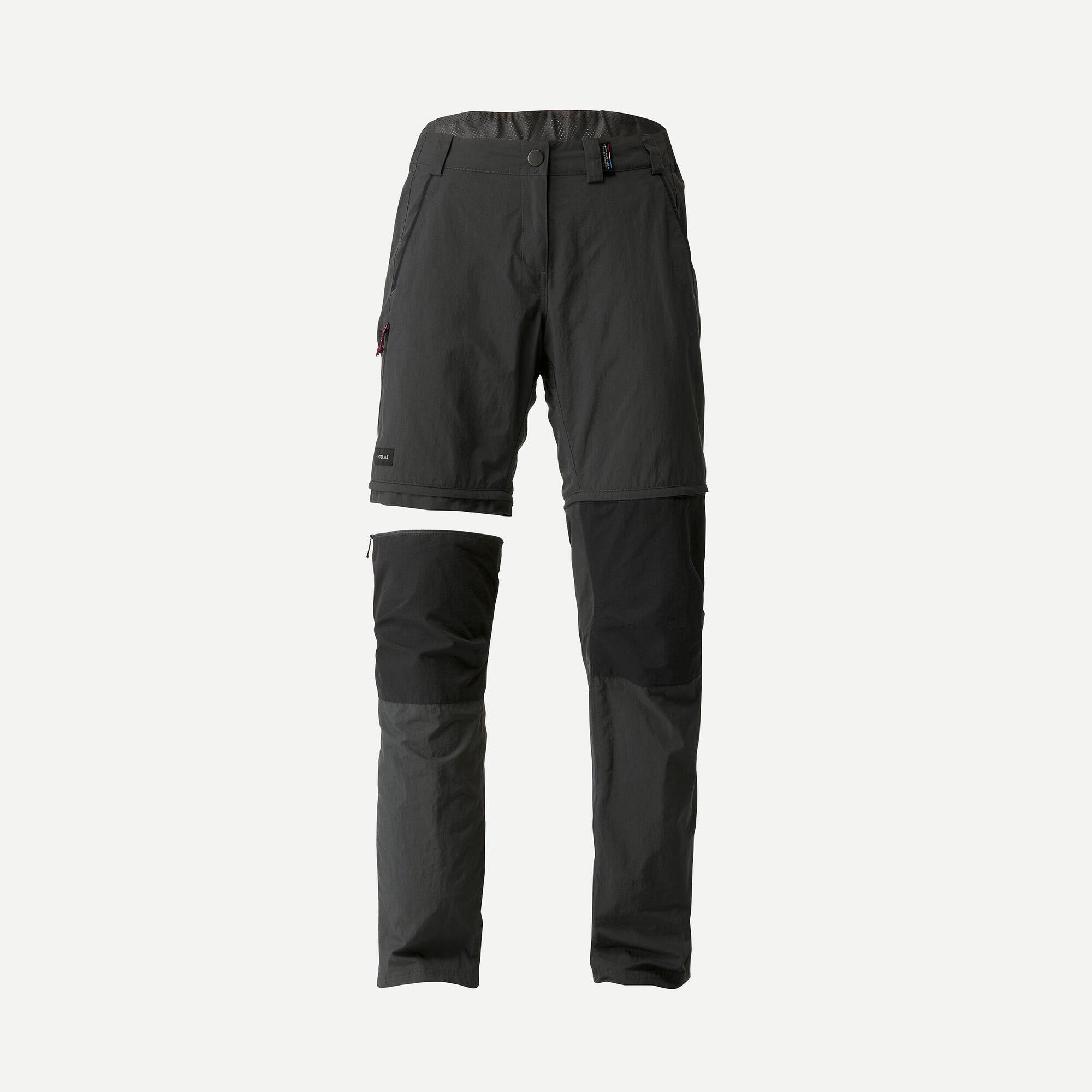 Forclaz Women's MT100 2-in-1 Convertible Hiking Pants with Zip-Off Legs - Lightweight Quick-Dry Trekking Trousers for Outdoor Adventures & Travel