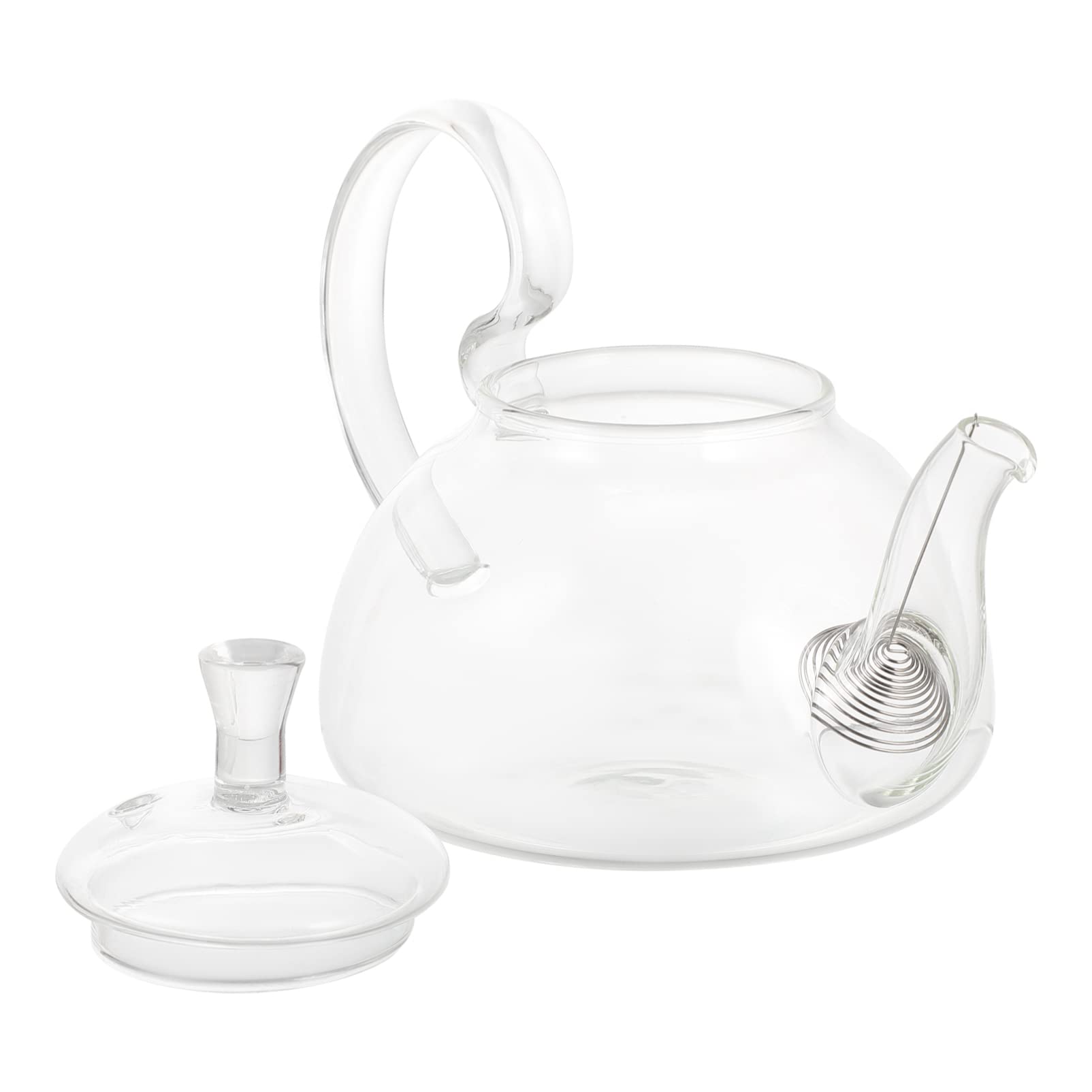 Heat Resistant Glass Teapot with Infuser - 32oz Borosilicate Glass Tea Kettle for Home & Office - Perfect for Brewing Loose Leaf Tea, Herbal Tea, and Iced Tea - Microwave & Dishwasher Safe