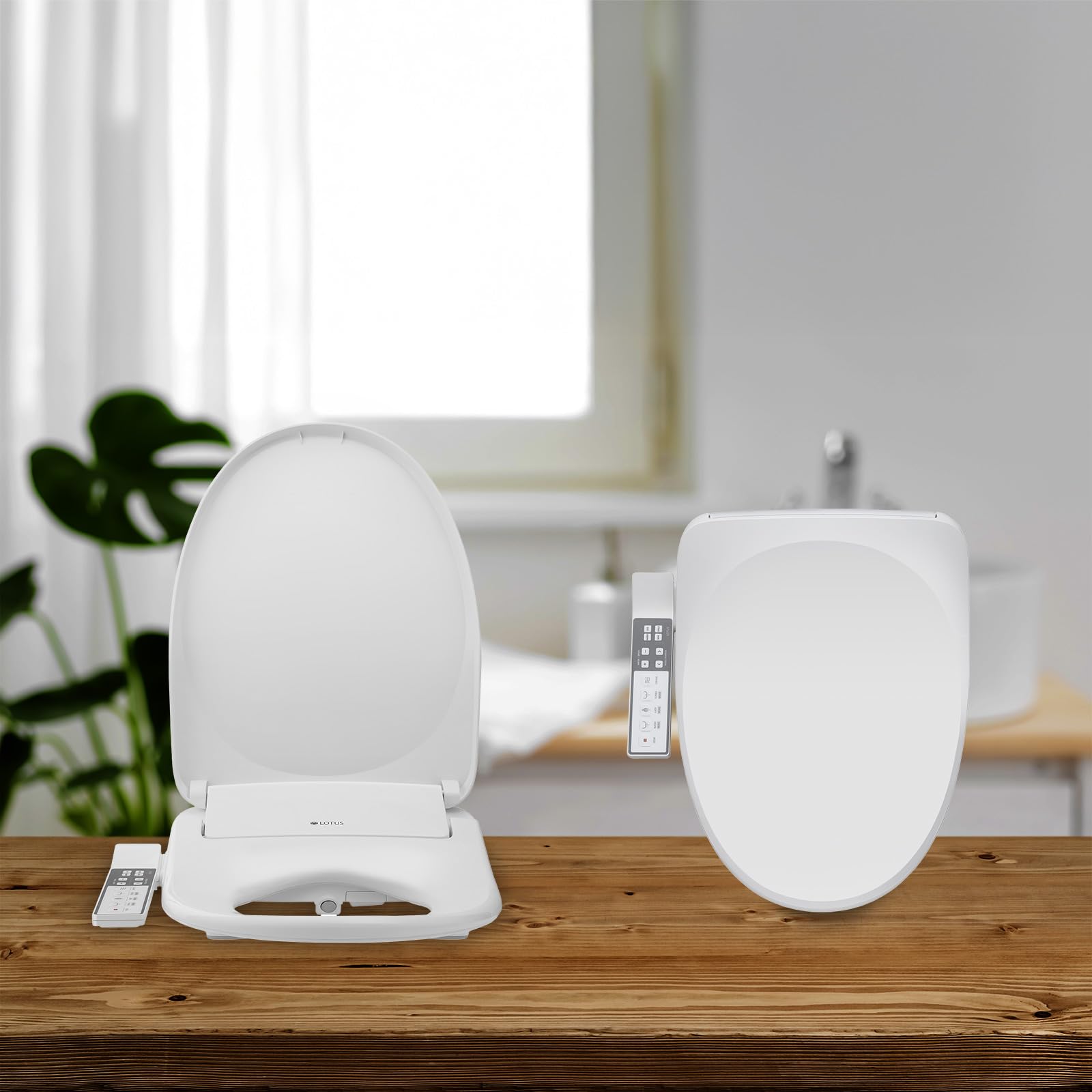 Smart Bidet ATS-850 - Heated Toilet Seat with Adjustable Warm Water Wash & Air Dryer | Side Control Panel, Stainless Steel Nozzle, Night Light & Child Mode | Easy Installation for Bathroom Comfort & Hygiene Upgrade
