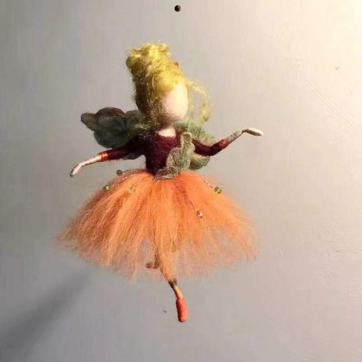 CHENGYIDA Wool Felting Craft Kit - DIY Needle Felt Animal Kit with 5 Angel Fairy Girl Designs | Perfect for Beginners, Home Decor & Handmade Gift Making