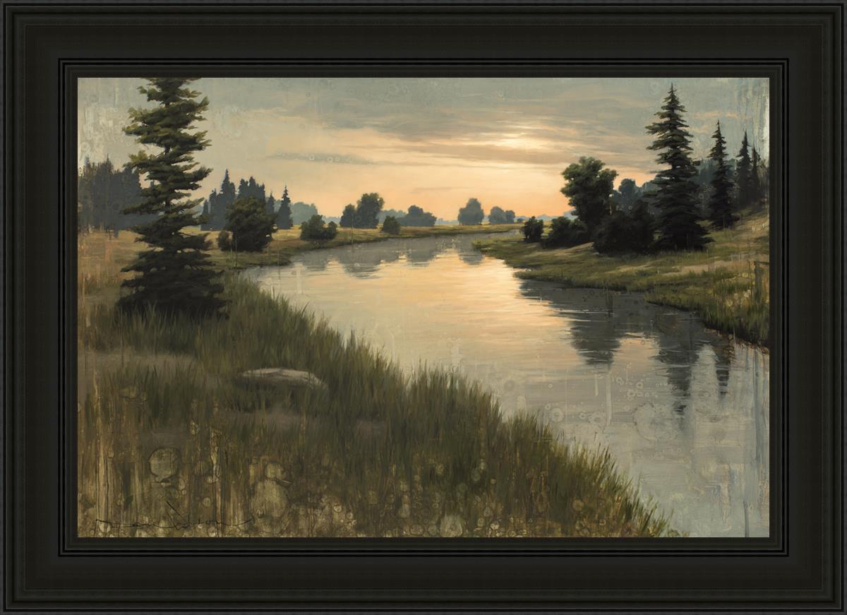 Calming Dusk By Dan Wilson - Relaxing Home Decor Painting for Living Room & Bedroom - Perfect Wall Art for Stress Relief & Meditation Spaces