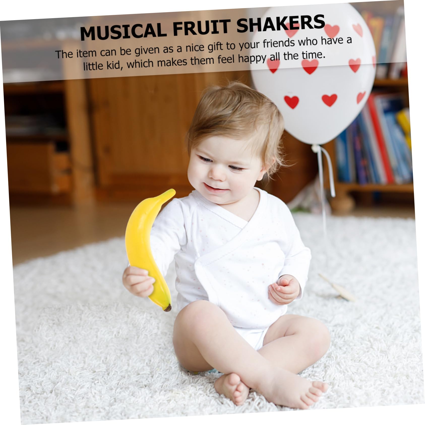 BESTonZON Percussion Egg Shaker - Banana Shaped Musical Rattle for Kids & Adults - Perfect for Music Education, Restaurant Displays & Party Decorations