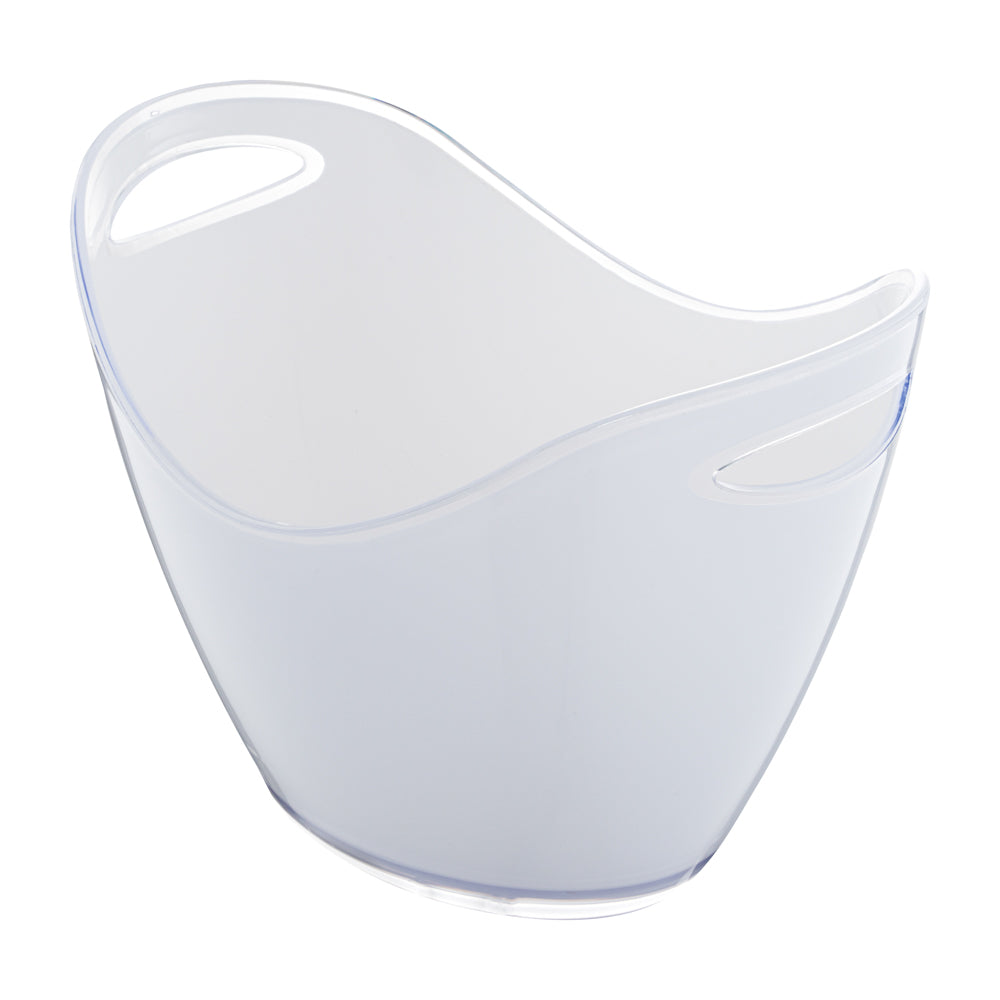 Premium 7.4 Quart Oval Frosted Champagne & Wine Cooler Bucket - 13.75