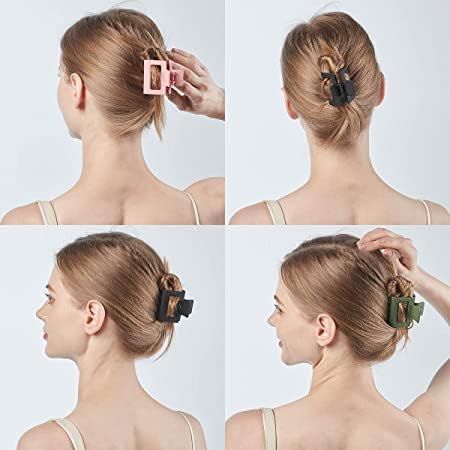 SUKAINA TRENDS Large Hair Claw Clips for Women - 4.1 Inch Strong Hold Non-Slip Hair Clips for Thin & Thick Hair (3 Pack) - Perfect for Workouts, Office, and Everyday Hairstyles