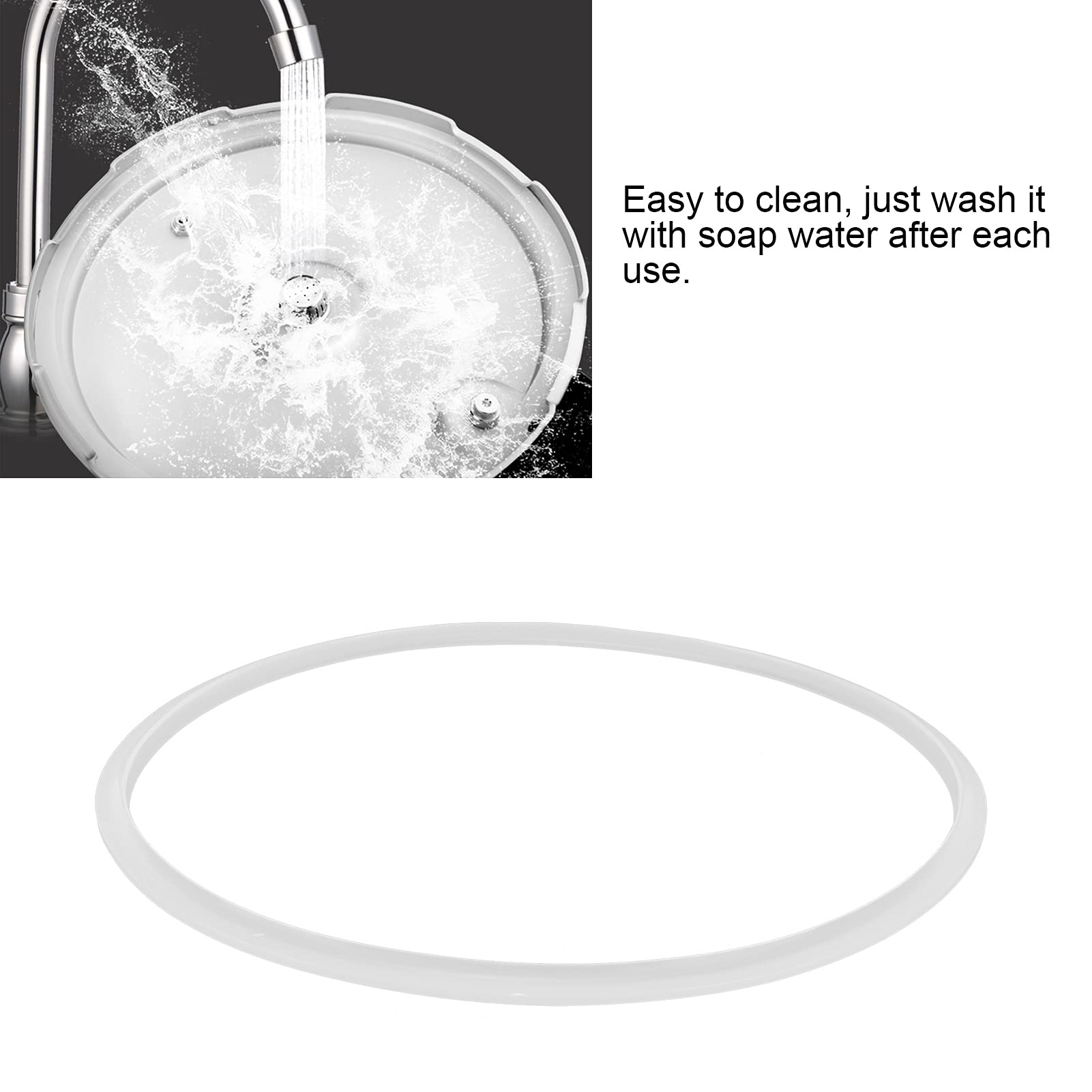 5Pcs Clear Silicone Pressure Cooker Sealing Ring Replacement - 32cm/12.6inch Durable Gasket for Home Kitchen Use | Perfect for Instant Pot, Cooking, Canning & Food Preservation