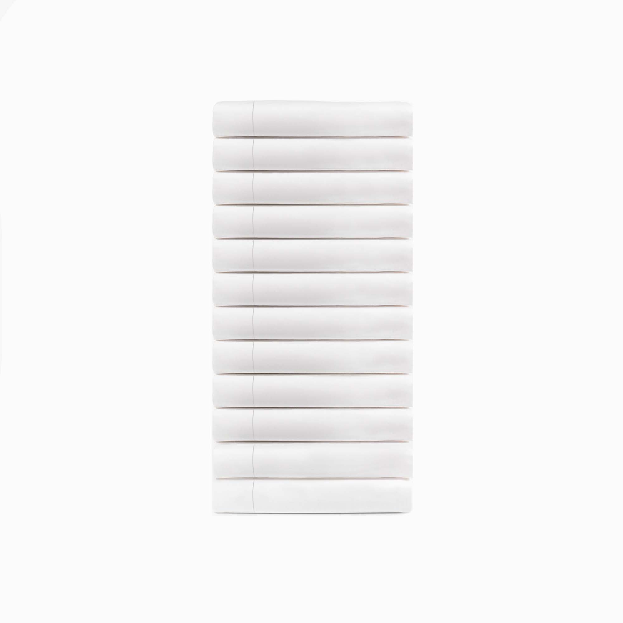 Premium 100% Cotton Percale Pillowcase Set of 12 - Hotel Quality, Breathable & Soft Bedding for Home, Guest Room, and Airbnb Use
