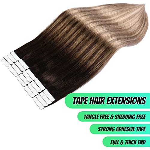 20 Pcs 50 Grams Tape in Human Hair Extensions - Remy Hair for Natural Look & Volume - Perfect for Daily Wear, Parties & Special Occasions