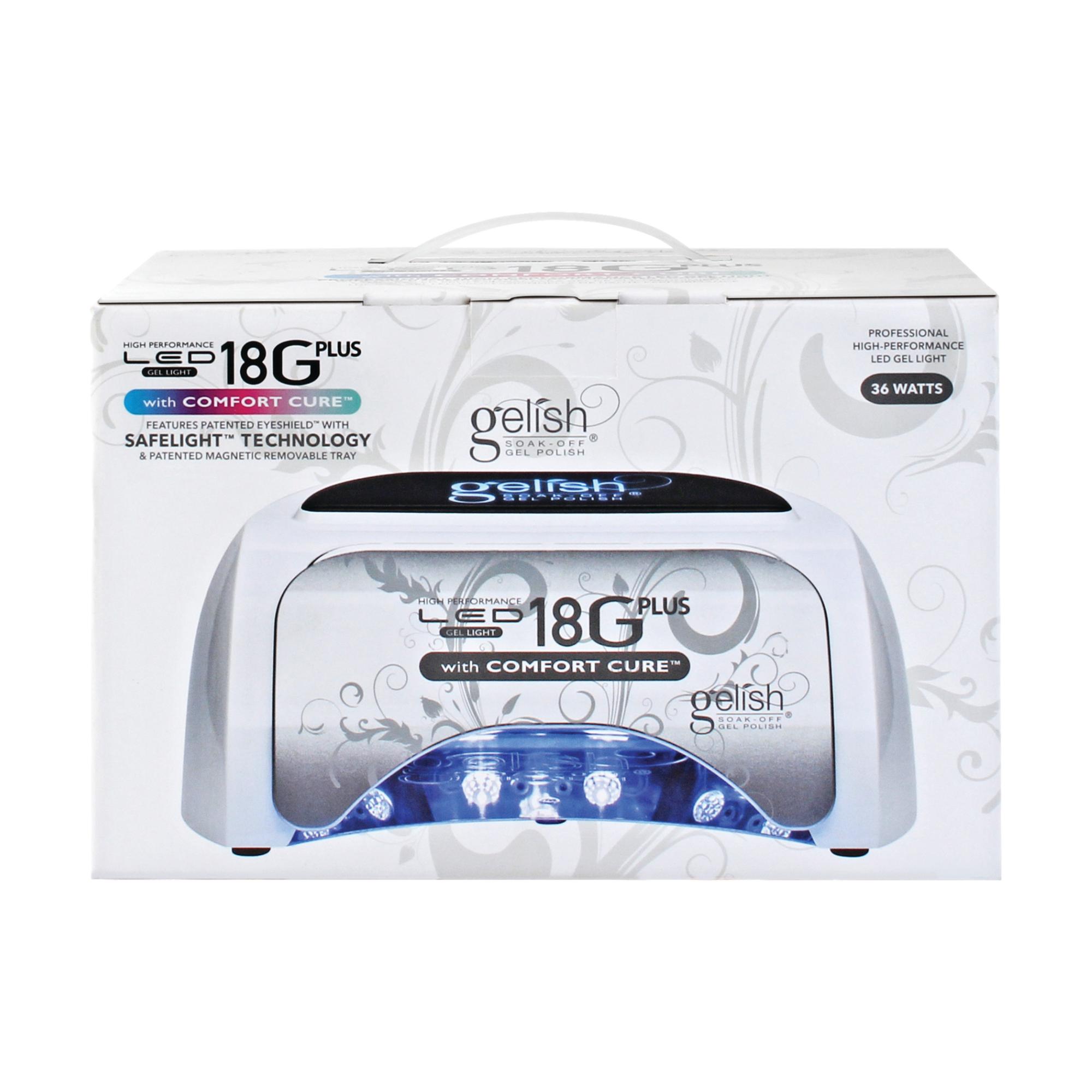 Gelish 18G Plus LED Nail Lamp with Comfort Cure Technology - Professional UV/LED Gel Nail Dryer for Salon & Home Manicure, Perfect for Gel Polish Curing & Nail Art Drying