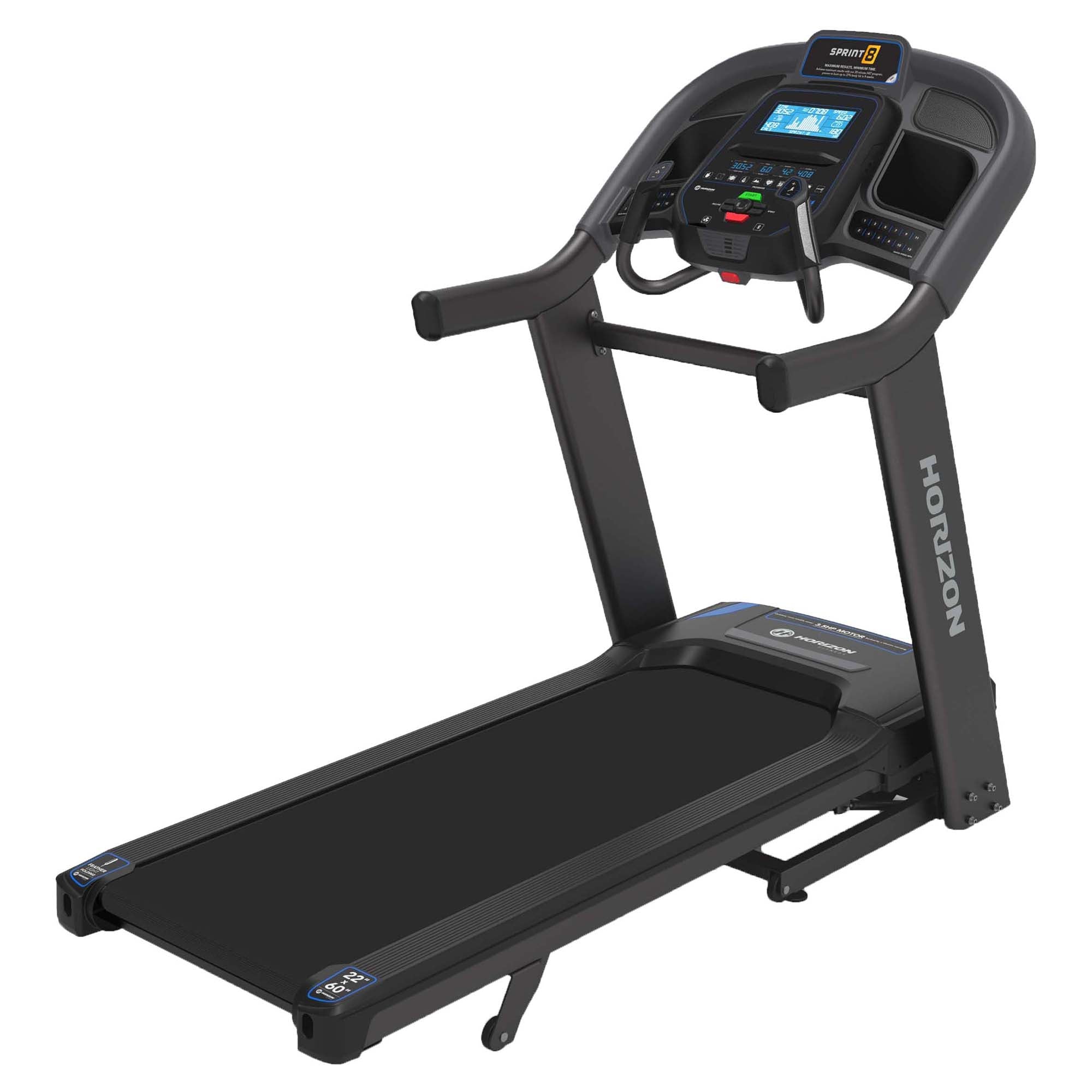 7.4AT 03 Treadmill - Professional Home & Gym Running Machine for Cardio Workouts | Foldable Electric Motorized Treadmill with LCD Display & Bluetooth Speakers | Perfect for Home Fitness, Weight Loss & Indoor Running