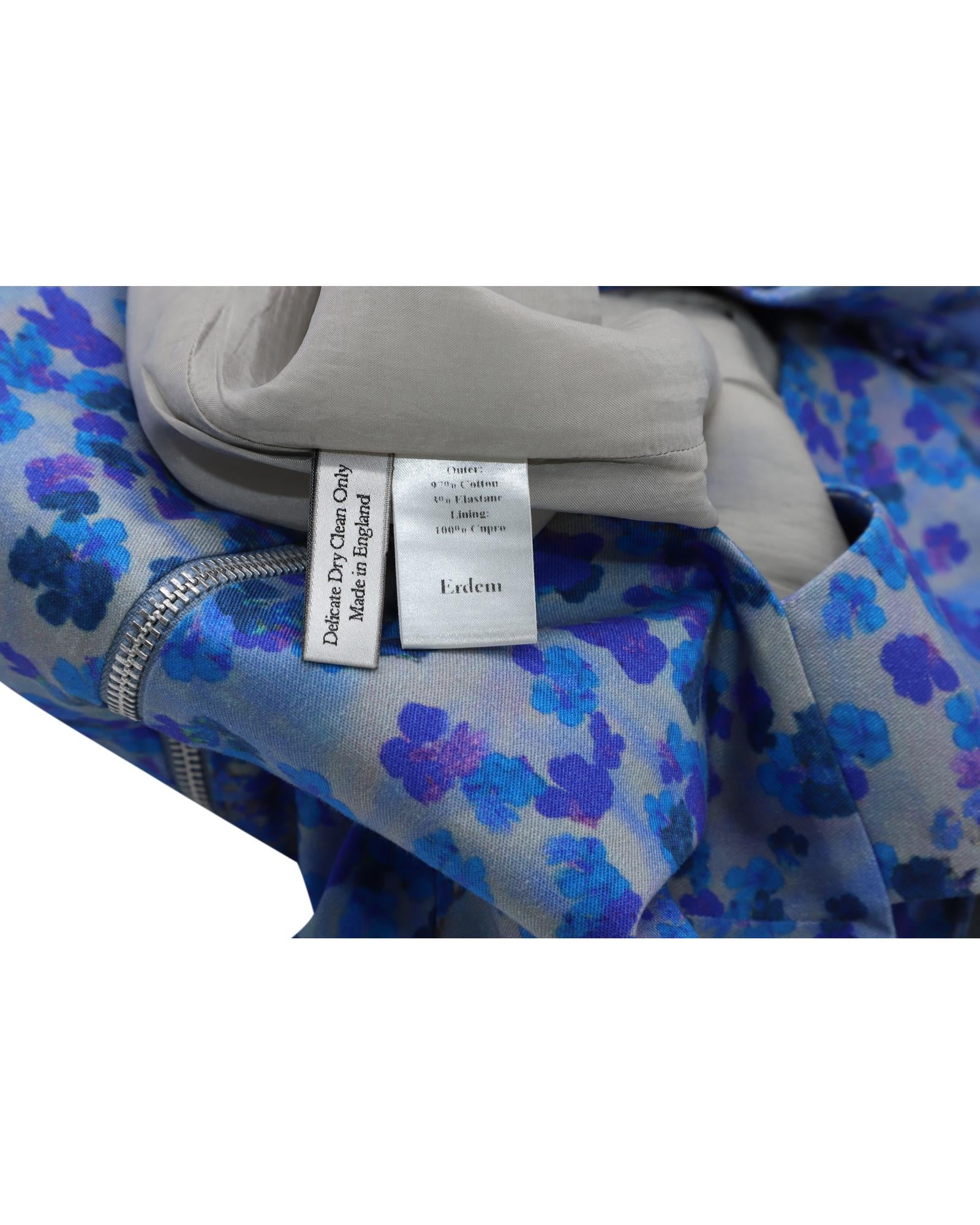 Blue Floral A-Line Cotton Dress - Sleeveless Summer Dress with Rear Zip Closure for Women | Perfect for Beach, Party & Casual Outings