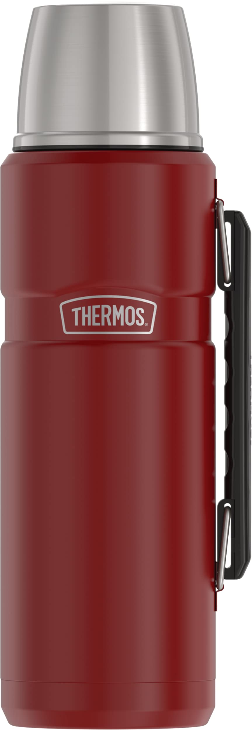 THERMOS Stainless King 40oz Vacuum-Insulated Water Bottle - Rustic Red, Leak-Proof & Temperature Retention for 24 Hours - Perfect for Hiking, Camping, Gym & Outdoor Activities