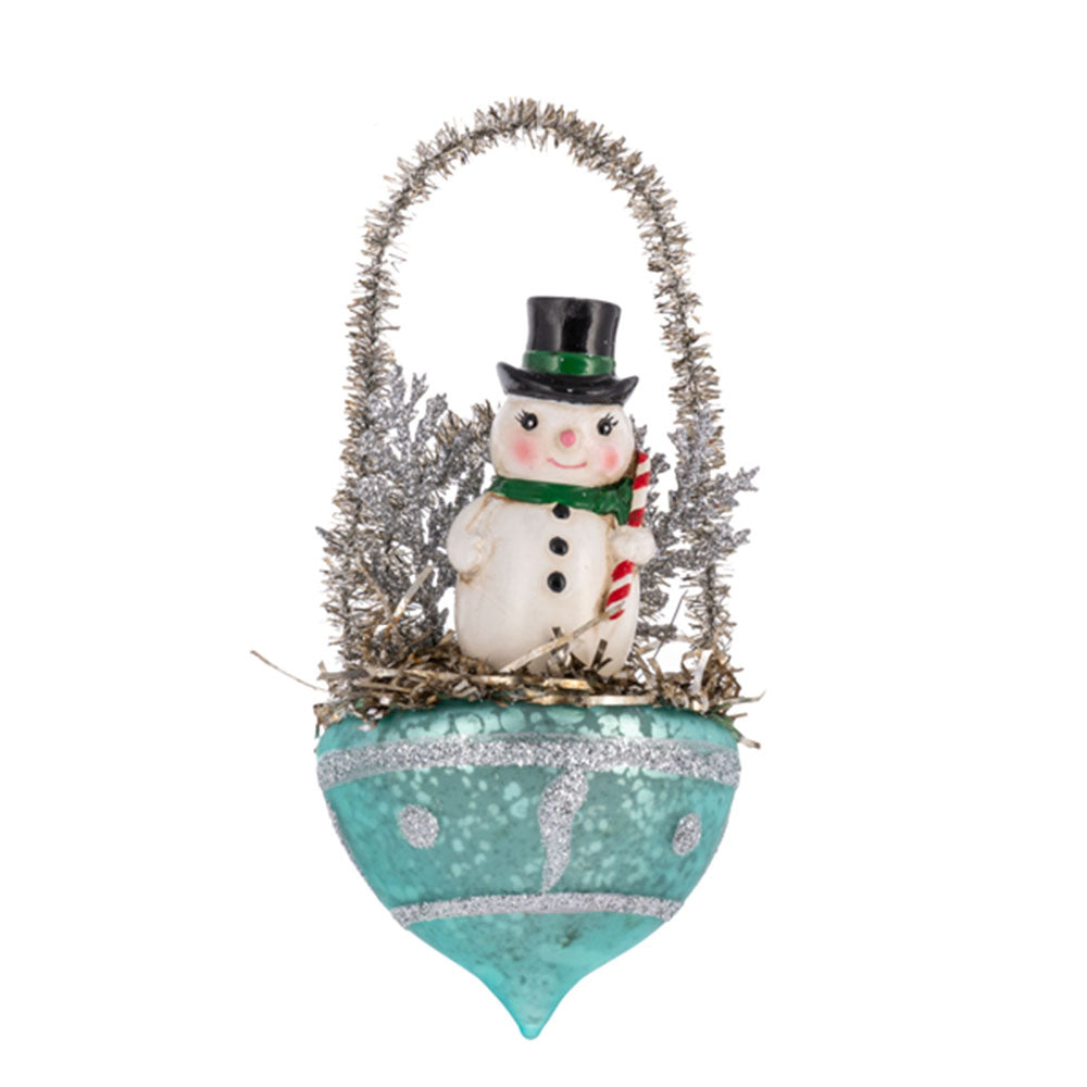 Christmas Ornament Basket Set of 3 - Holiday Home Decor for Tree, Mantel & Tabletop - Festive Figurines for Xmas Decorations