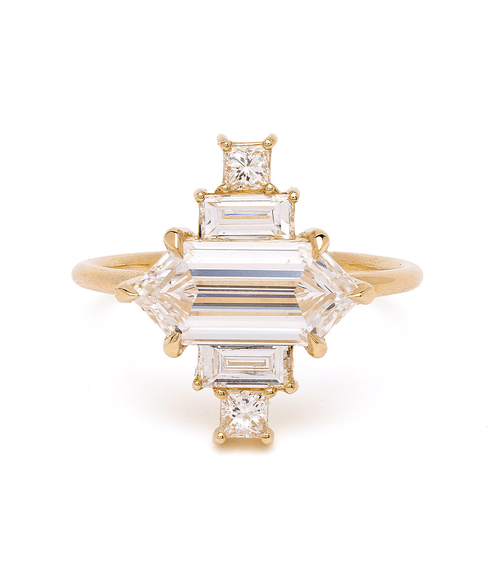 2.26Ct Hexagon Art Deco Inspired Diamond Engagement Ring - Vintage Style Wedding Band for Women, Perfect for Proposals, Anniversaries & Special Occasions