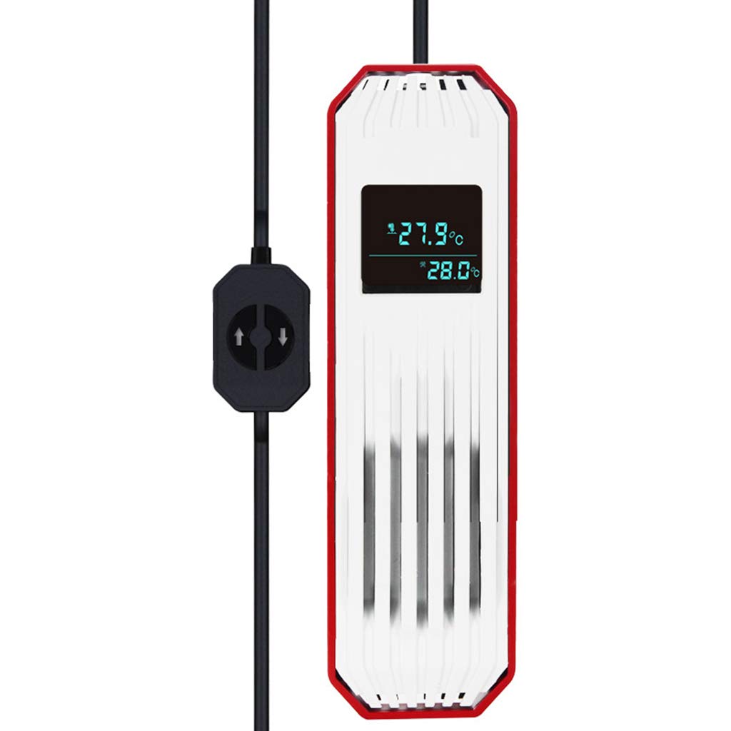 KKYG Mini Aquarium Heater with Digital Display - Submersible Fish Tank Heater with External Controller & Built-in Thermostat for Small Tanks (1-10 Gallon) - Perfect for Betta Fish, Shrimp & Tropical Aquariums