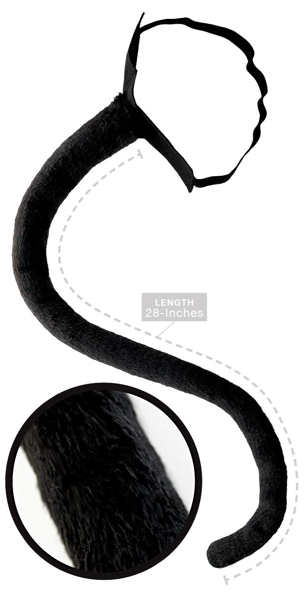 OLYPHAN Black Cat Ears Hair Clips - Anime Cosplay Accessories for Women, Lolita Costume Hairpins with Long Tail, Cute Neko Halloween Hair Accessories for Cosplay, Anime Conventions and Themed Parties