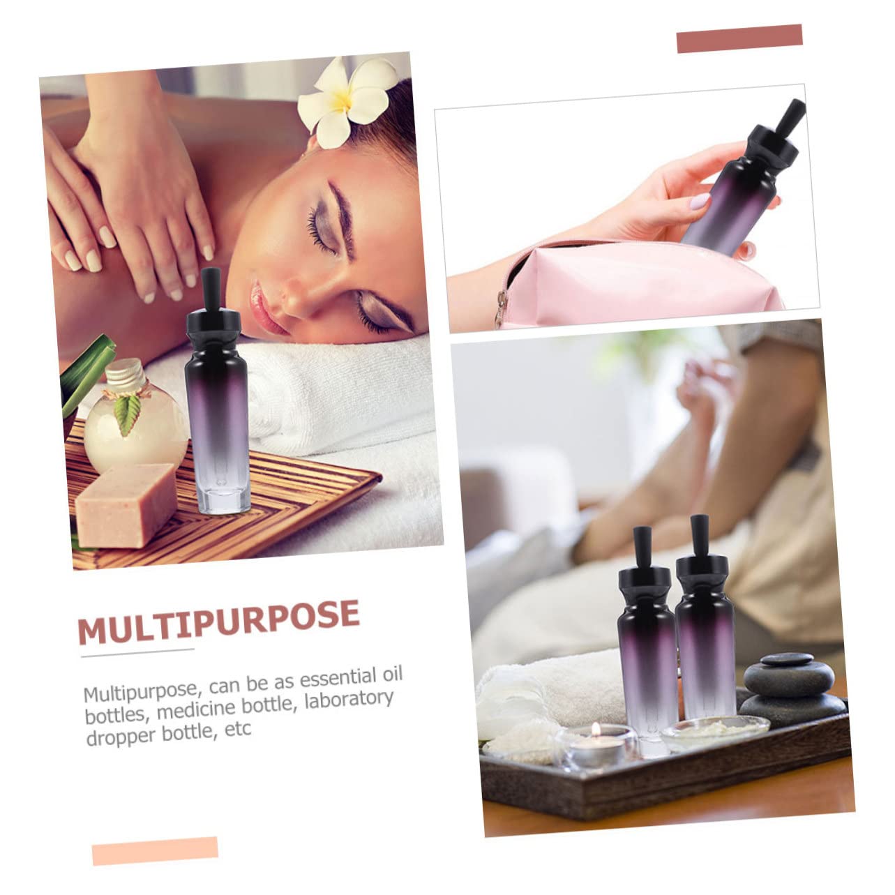 Minkissy 20ml Refillable Glass Perfume Bottles with Dropper - Leakproof Essential Oil Containers for Travel, Aromatherapy & DIY Beauty Products