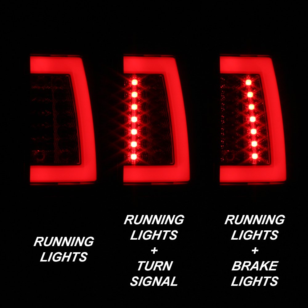 AKKON Black Smoked LED Tail Brake Light Bar for 00-06 GMC Yukon XL 1500/2500 & Chevy Suburban Tahoe - Left & Right Pair - Upgrade Your Truck's Rear Lighting for Night Driving & Enhanced Safety