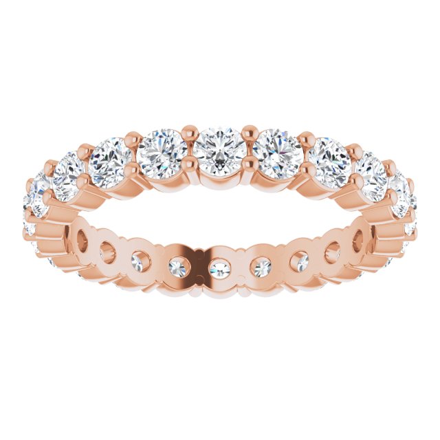 1.50 Carat Round Diamond Eternity Band - 14K White Gold Wedding Ring for Women, Perfect for Anniversary & Engagement Gifts
