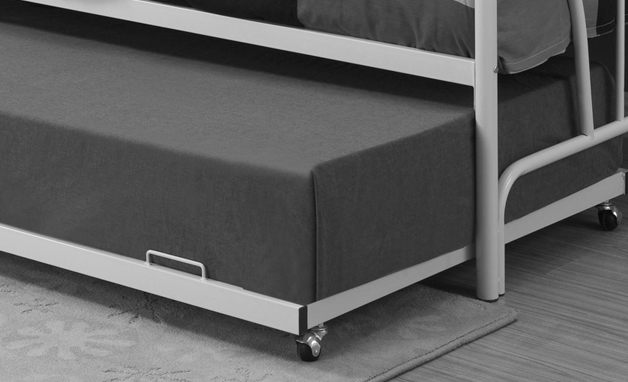 312 White Metal Day Bed - Modern Outdoor Patio Lounger for Relaxing in Garden, Poolside or Backyard