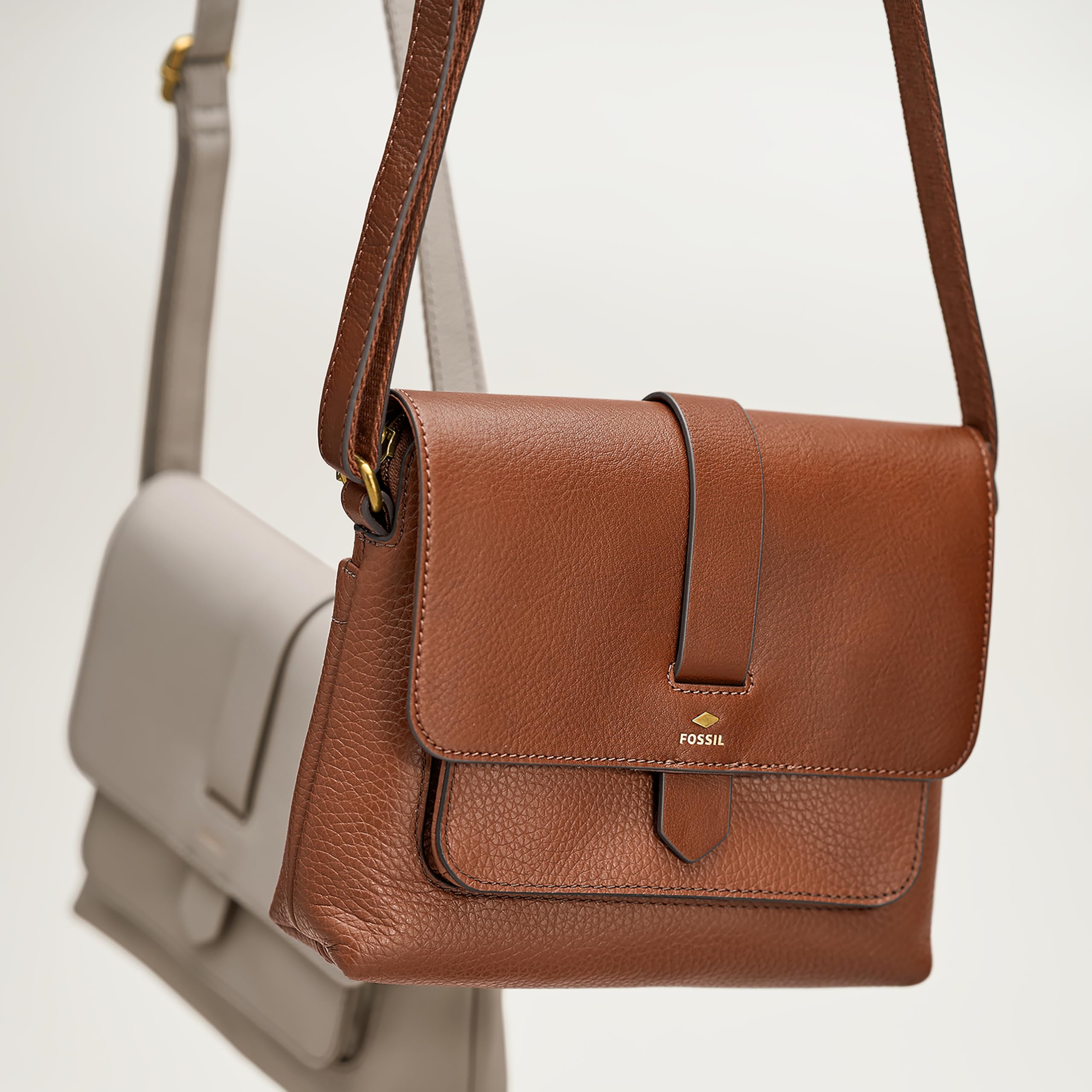 Fossil Women's Kinley Leather Crossbody Purse - Large & Small Size Handbag for Everyday Use, Work, Travel & Shopping